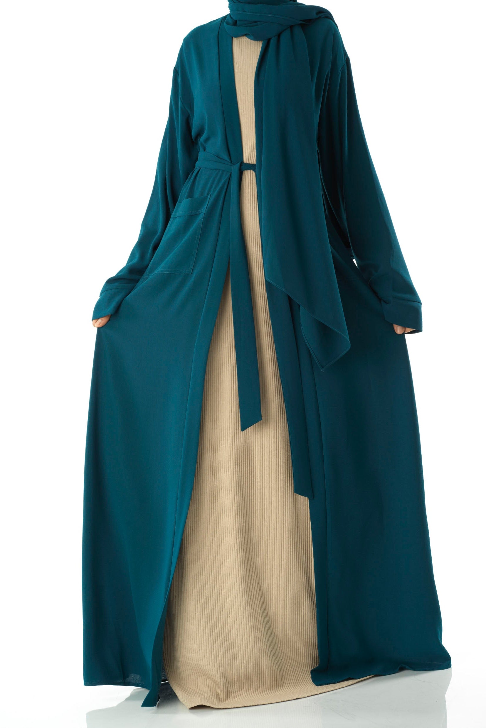 Teal Modern Sophisticated abaya set Kabayare