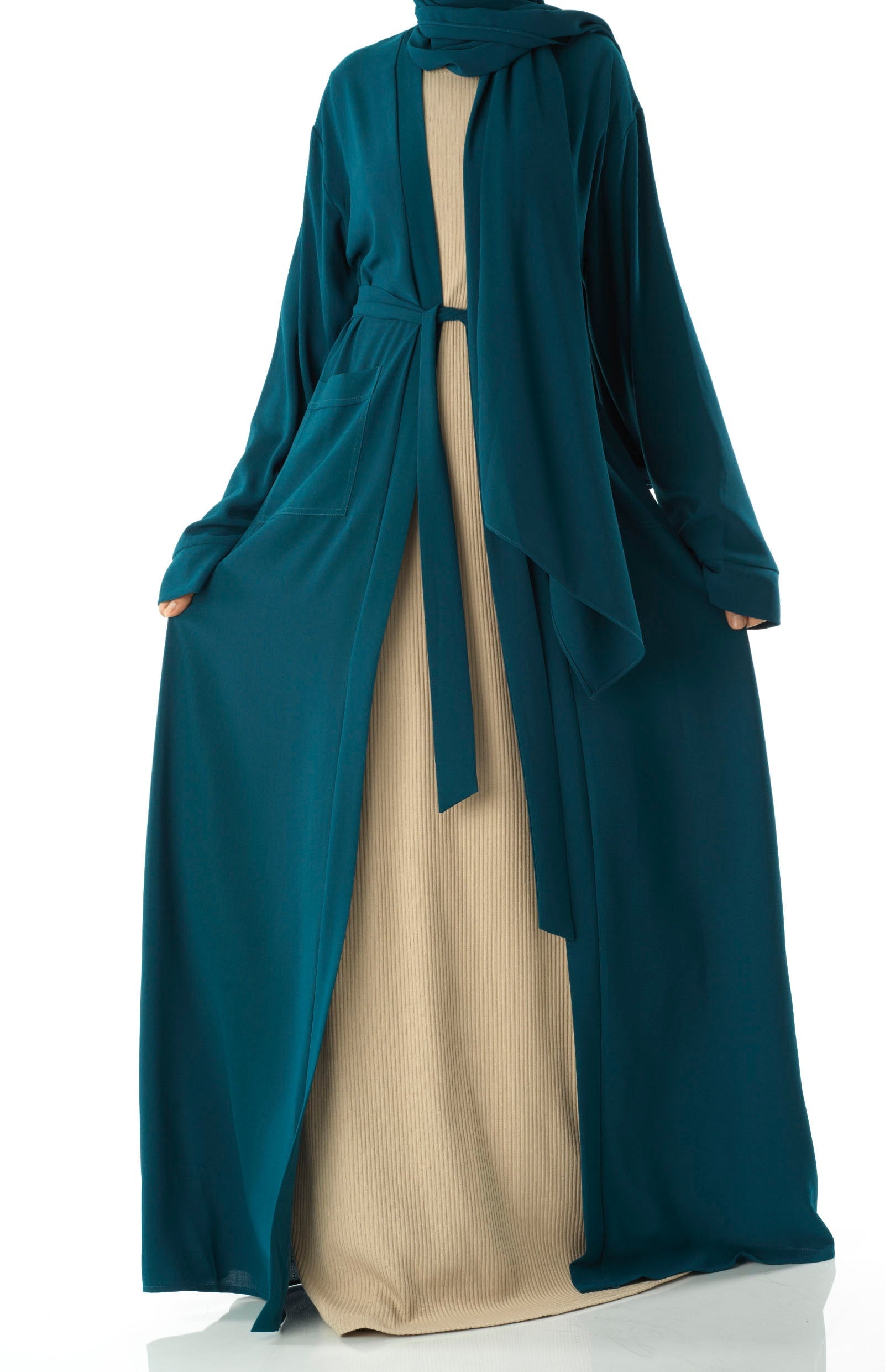 Teal Modern Sophisticated abaya set Kabayare