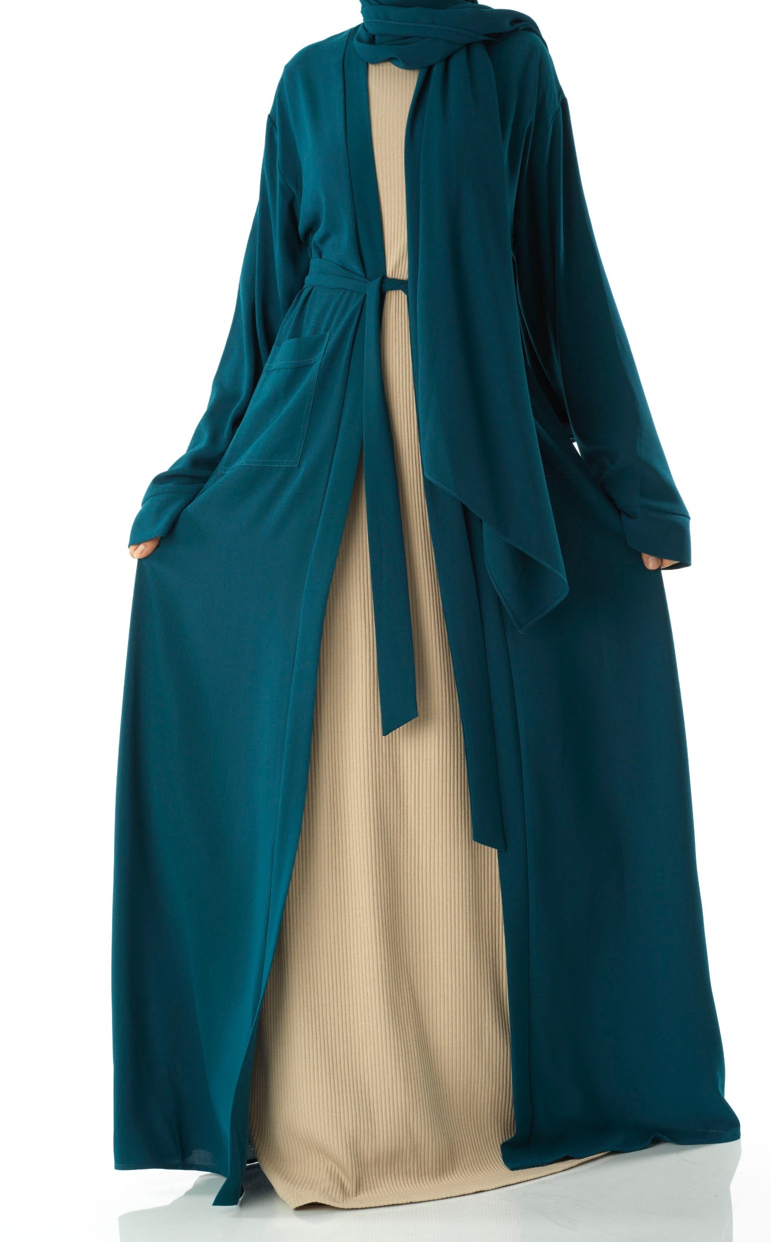 Teal Modern Sophisticated abaya set Kabayare