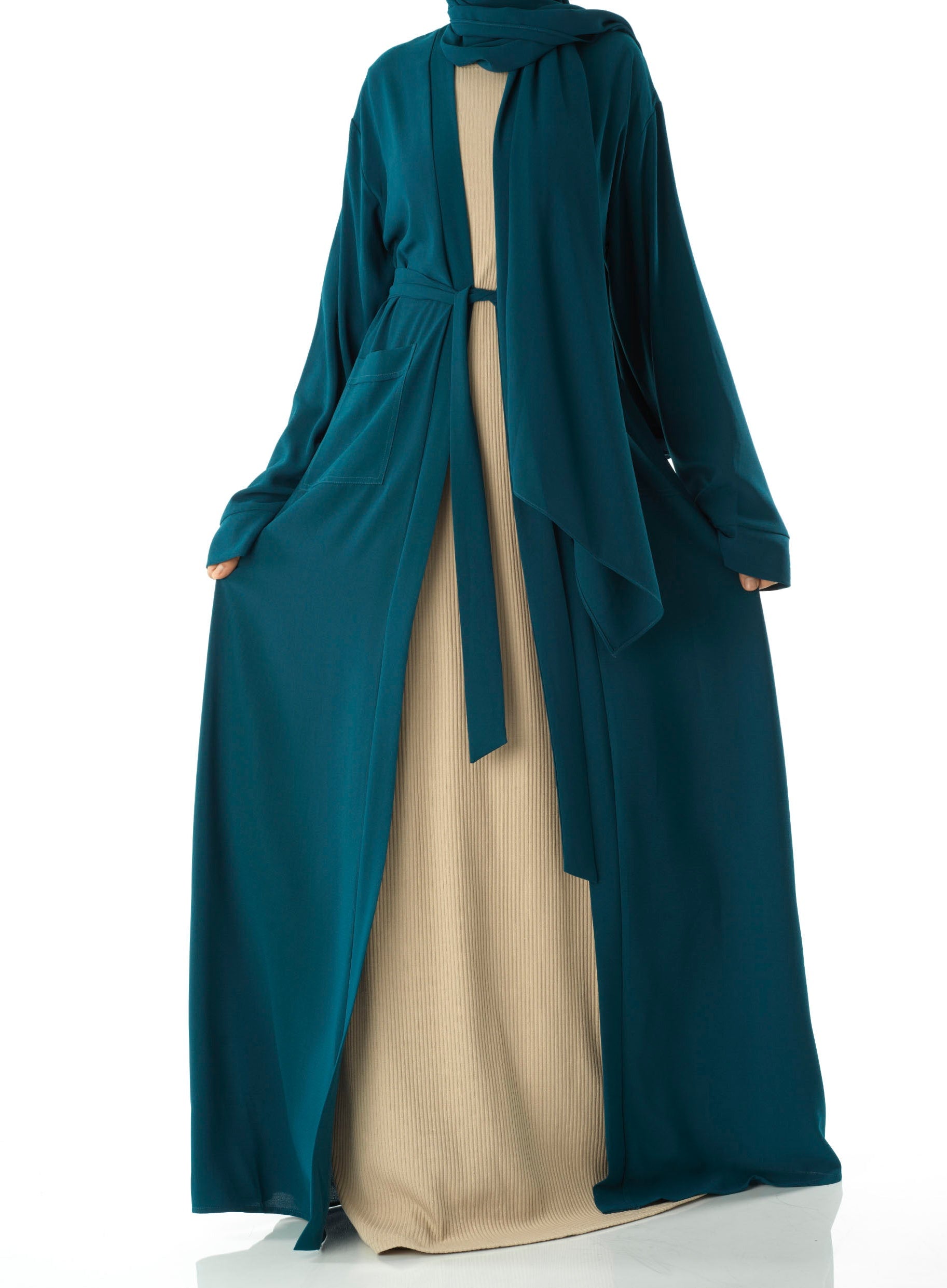 Teal Modern Sophisticated abaya set Kabayare