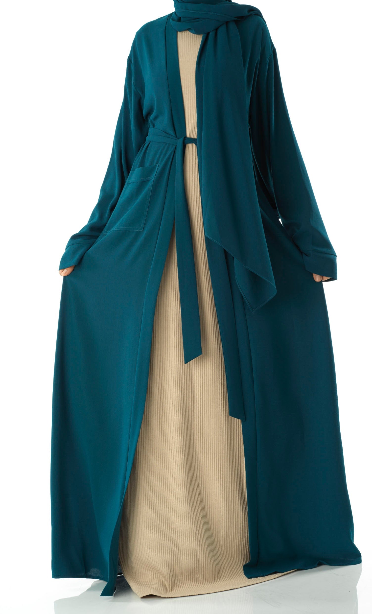 Teal Modern Sophisticated abaya set Kabayare