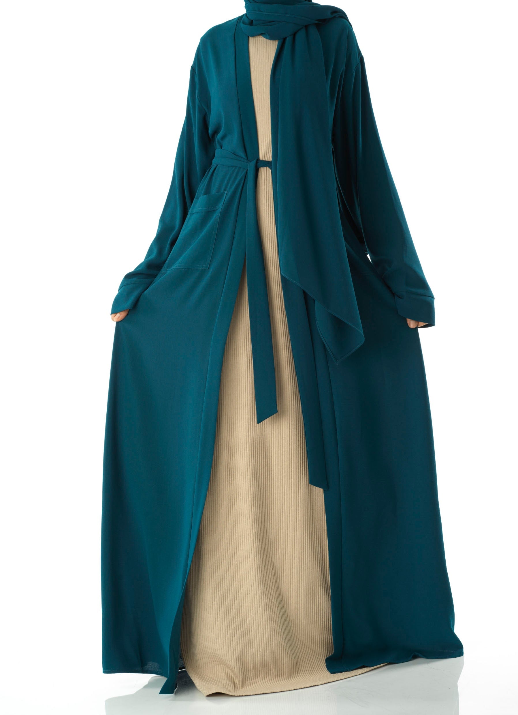 Teal Modern Sophisticated abaya set Kabayare