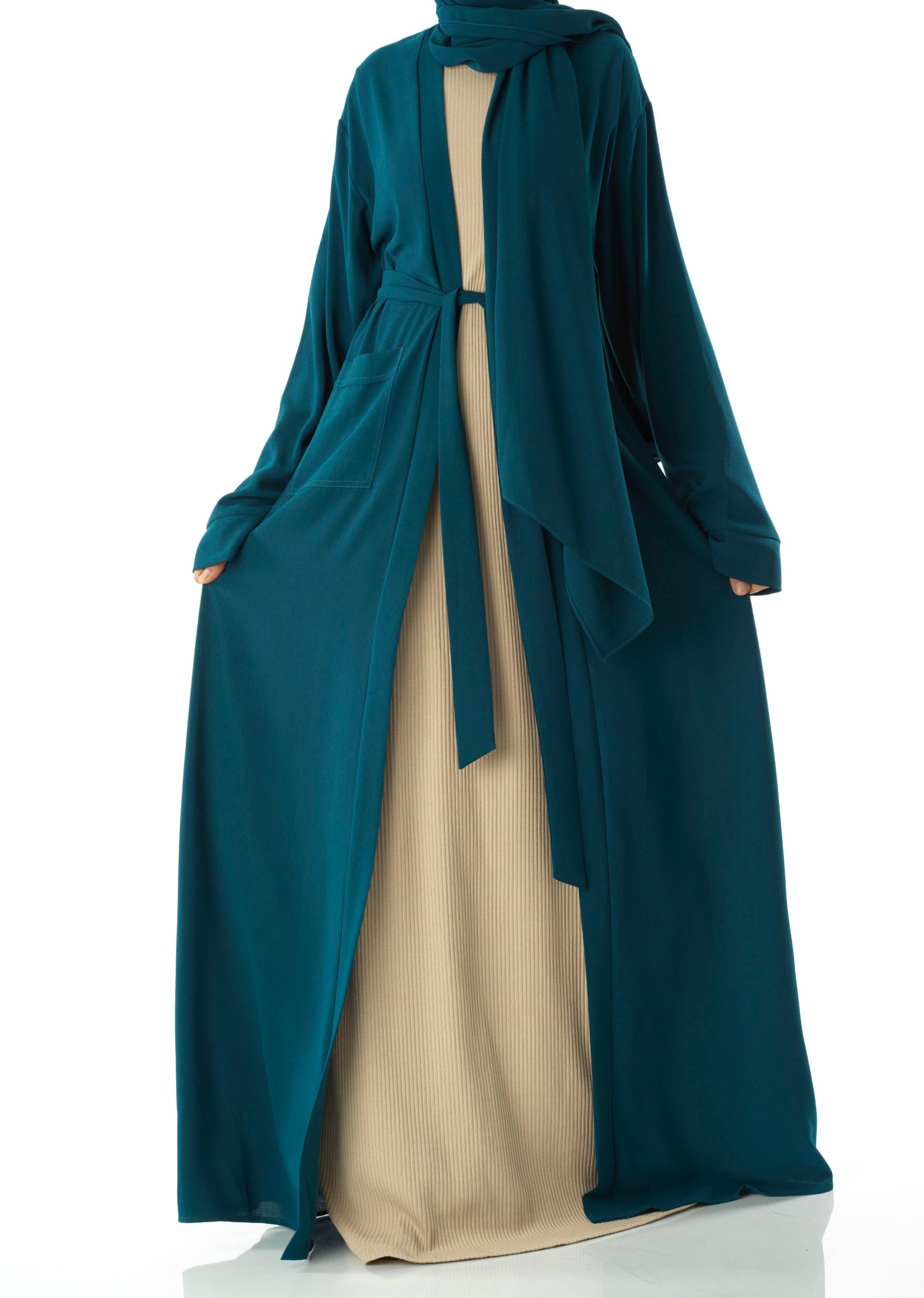 Teal Modern Sophisticated abaya set Kabayare