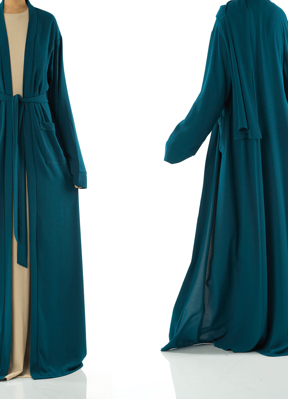 Teal Modern Sophisticated abaya set Kabayare