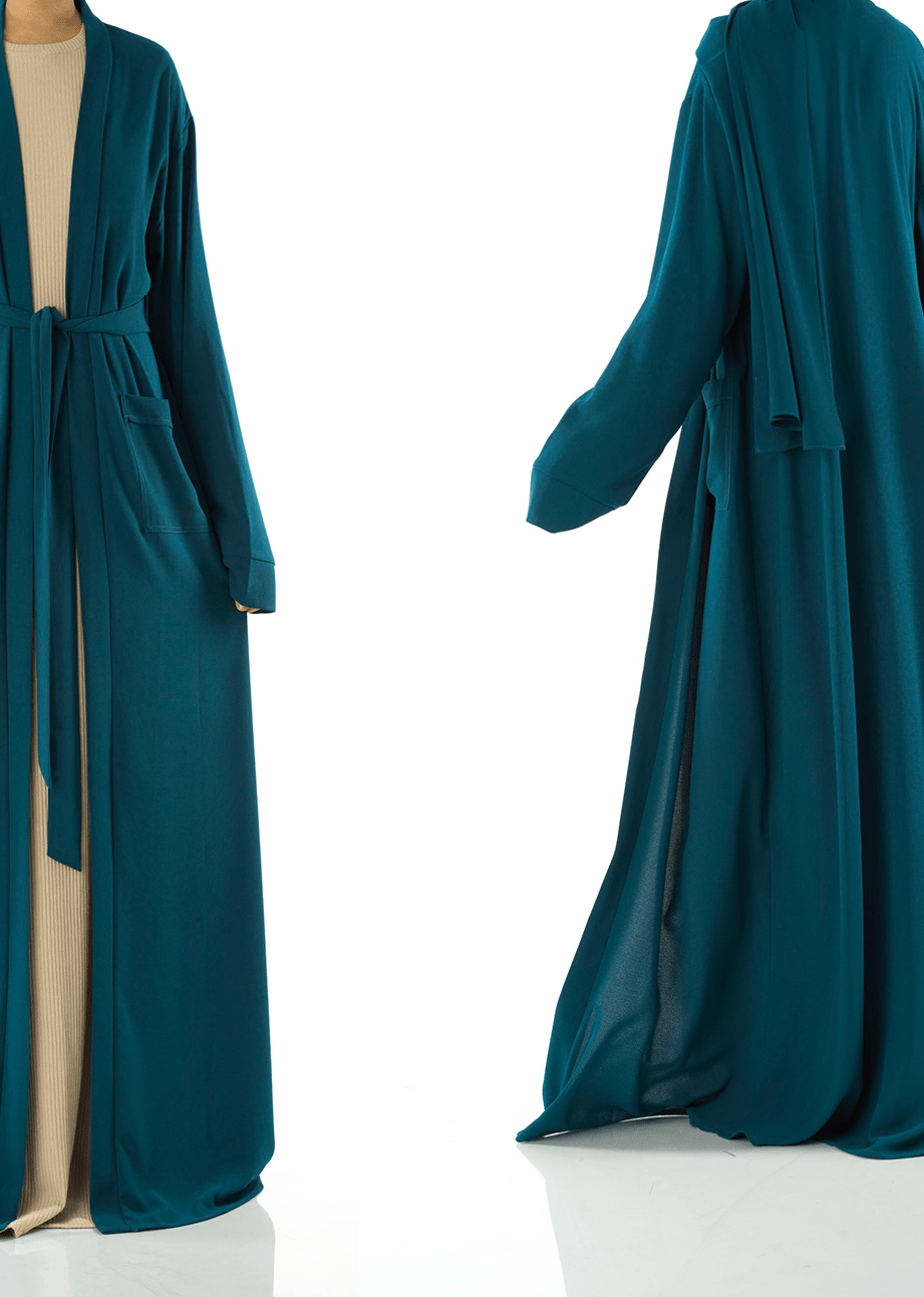Teal Modern Sophisticated abaya set Kabayare