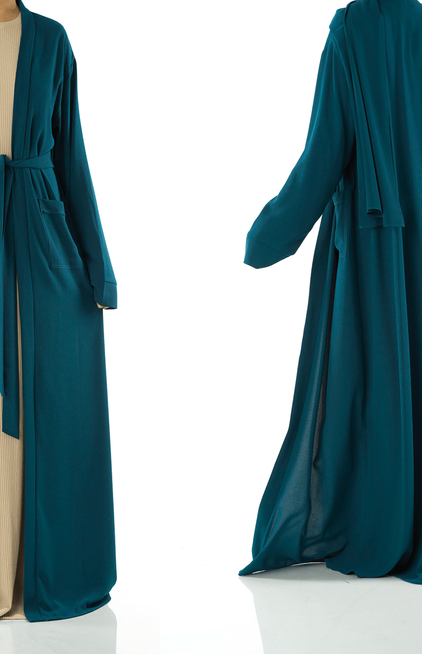 Teal Modern Sophisticated abaya set Kabayare