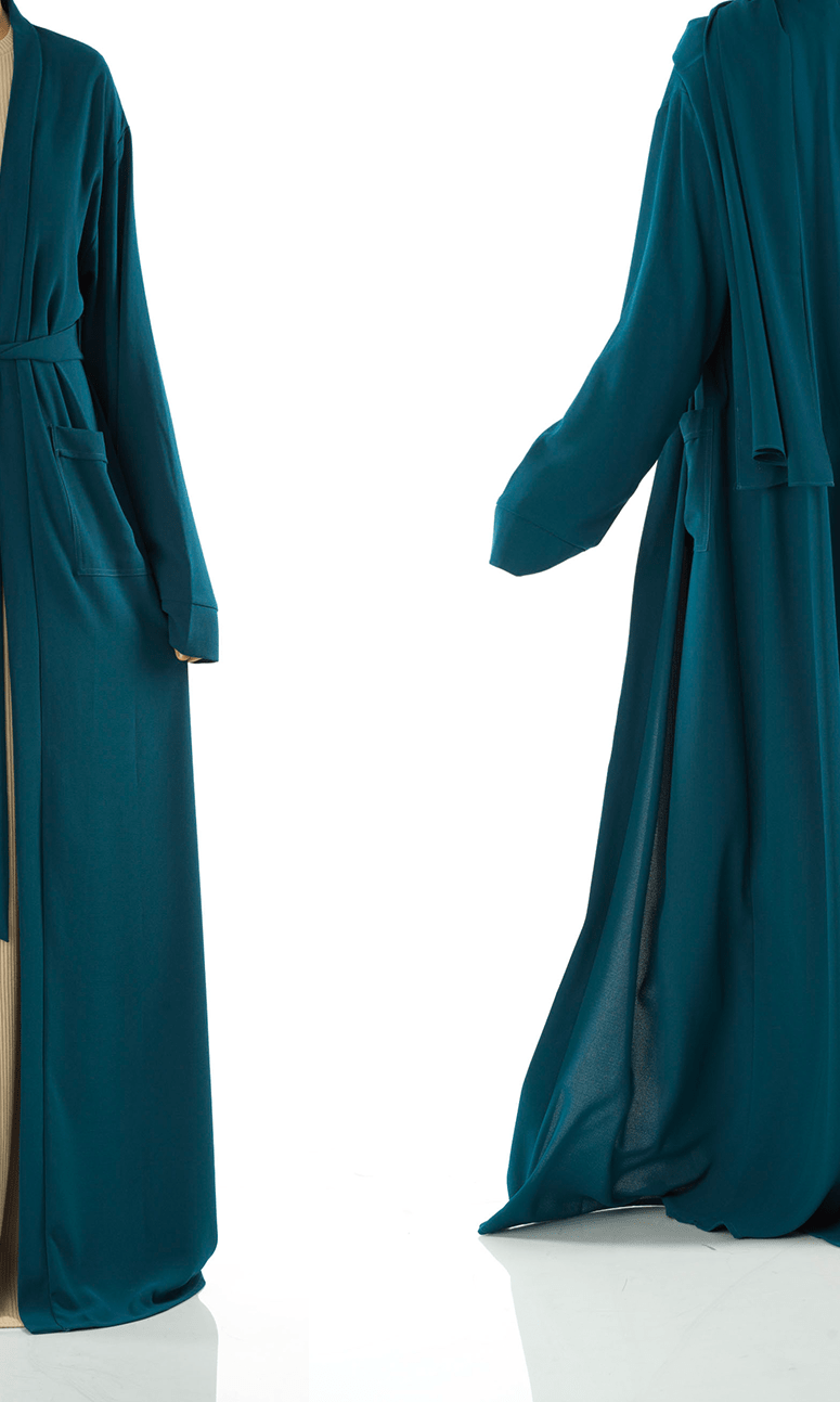 Teal Modern Sophisticated abaya set Kabayare