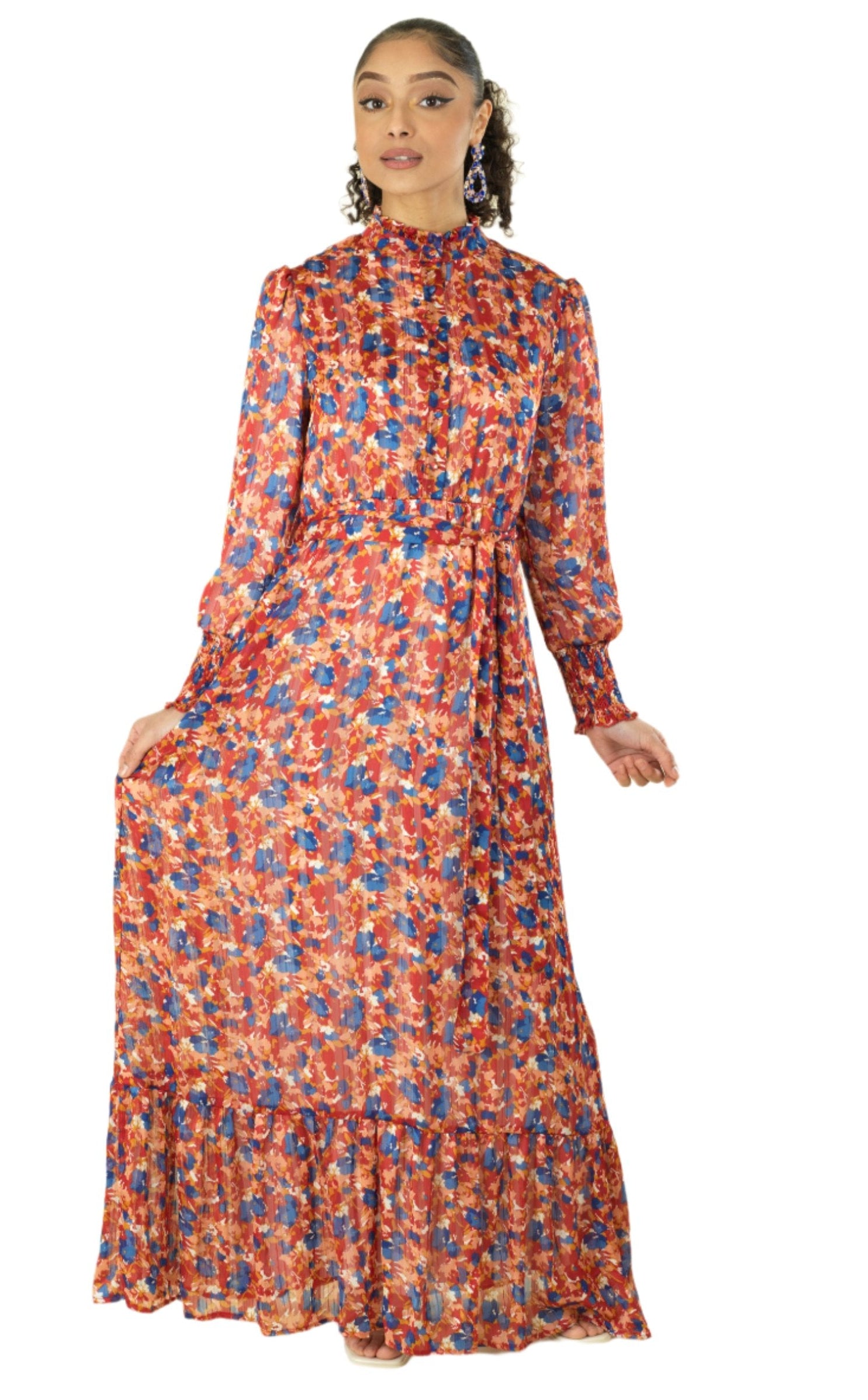 The Beautiful blossom chiffon maxi dress Kabayare