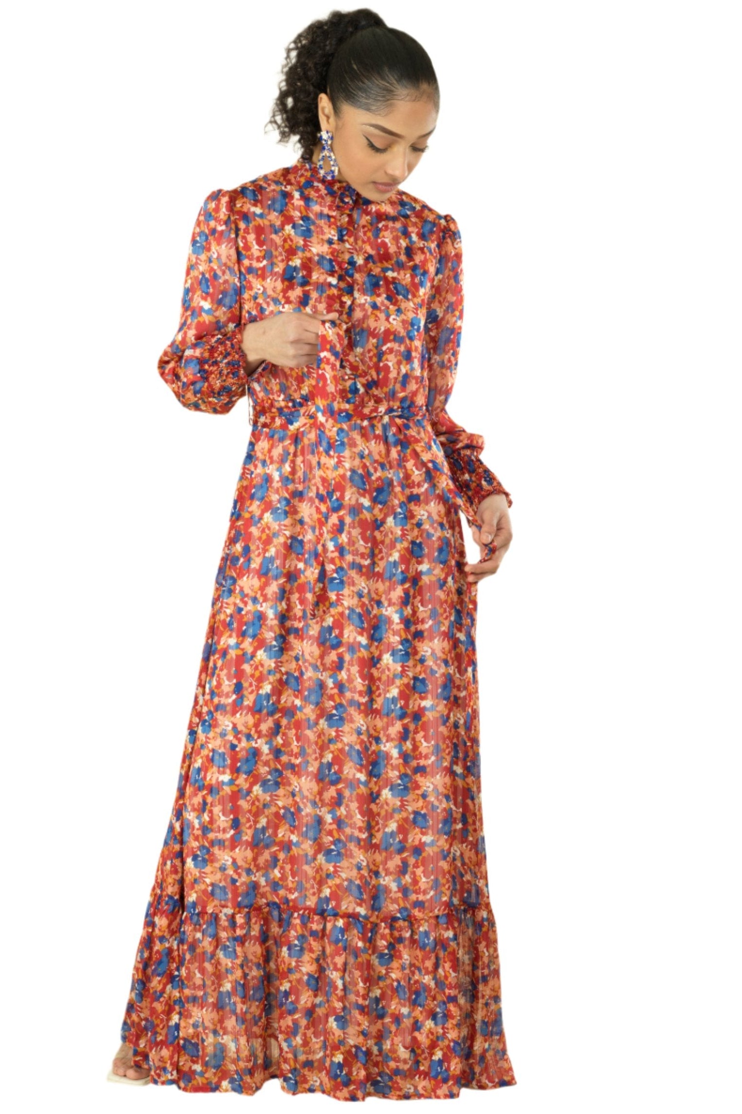 The Beautiful blossom chiffon maxi dress Kabayare