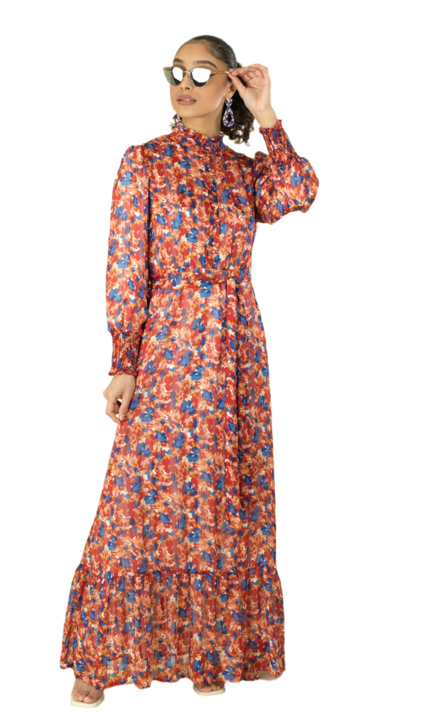 The Beautiful blossom chiffon maxi dress Kabayare
