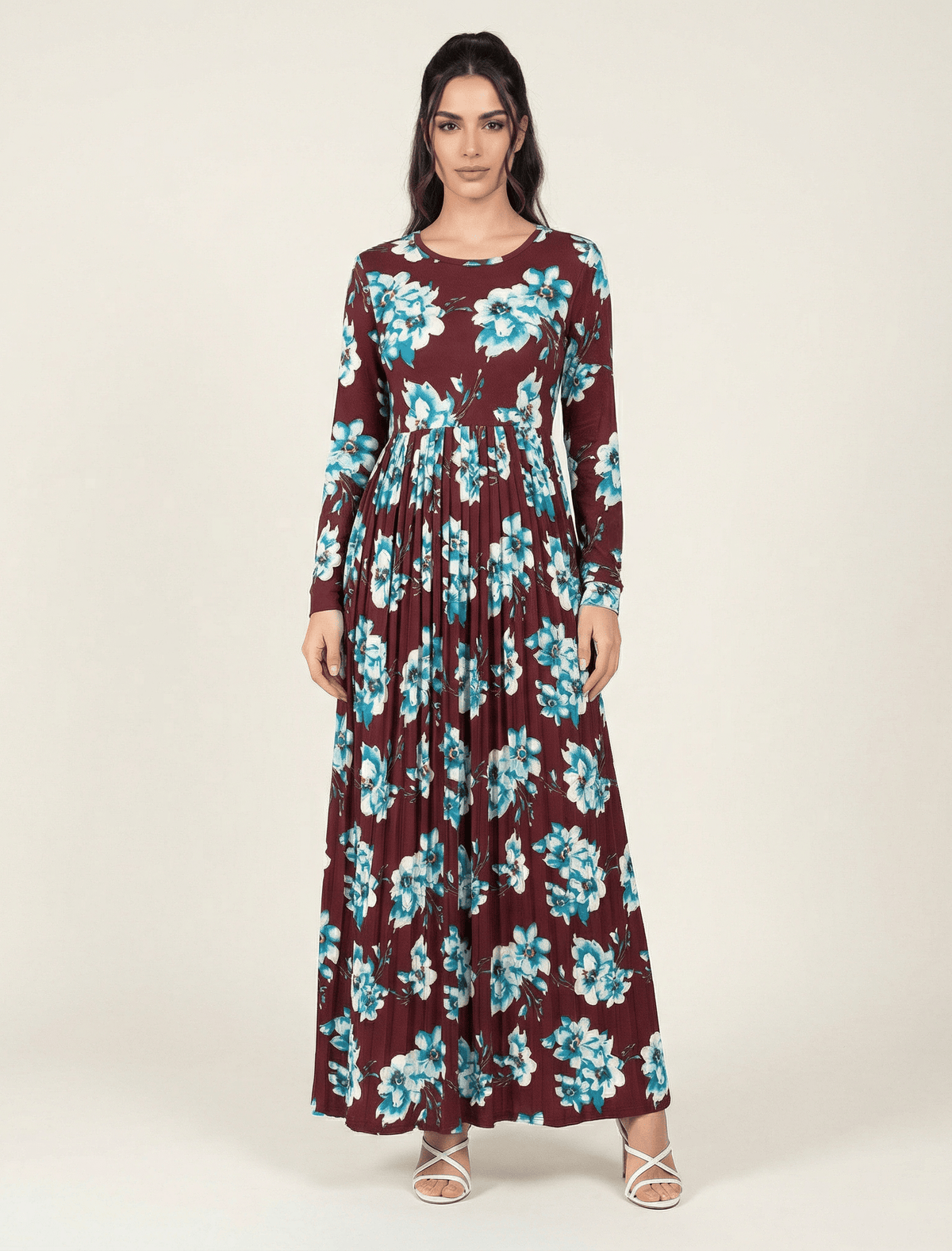 The Pleasant Pleated Maxi Dress Kabayare