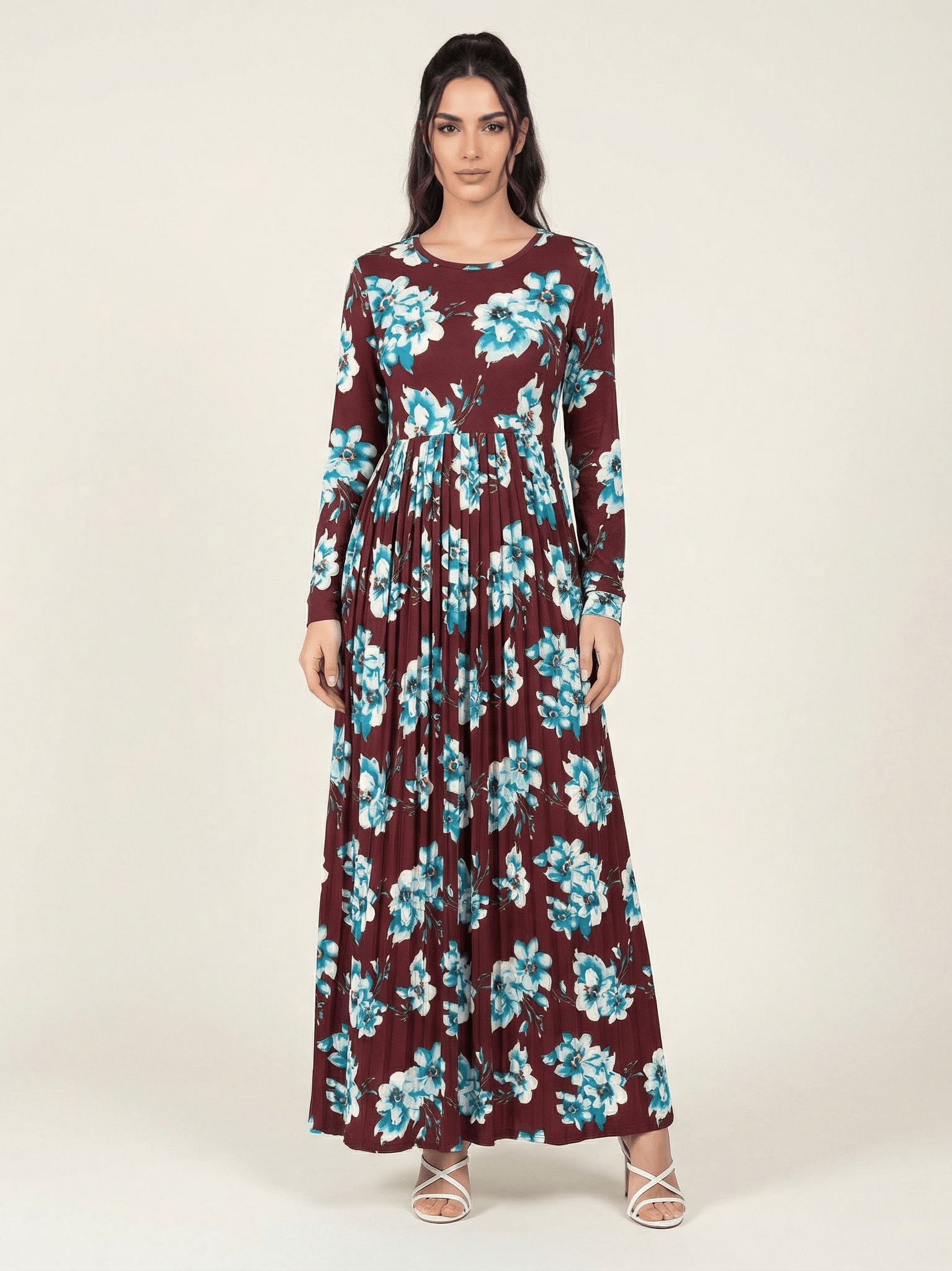 The Pleasant Pleated Maxi Dress Kabayare