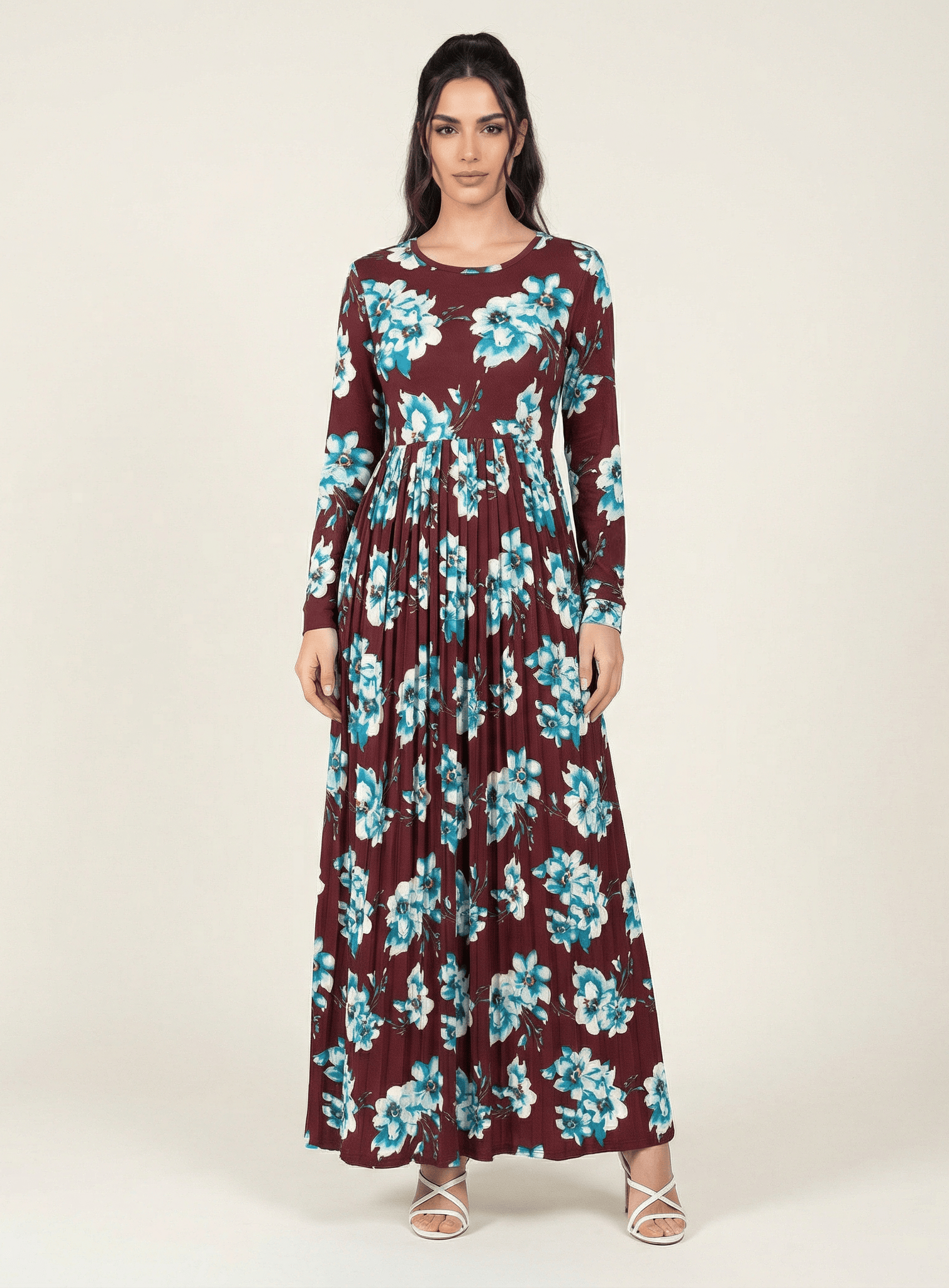 The Pleasant Pleated Maxi Dress Kabayare