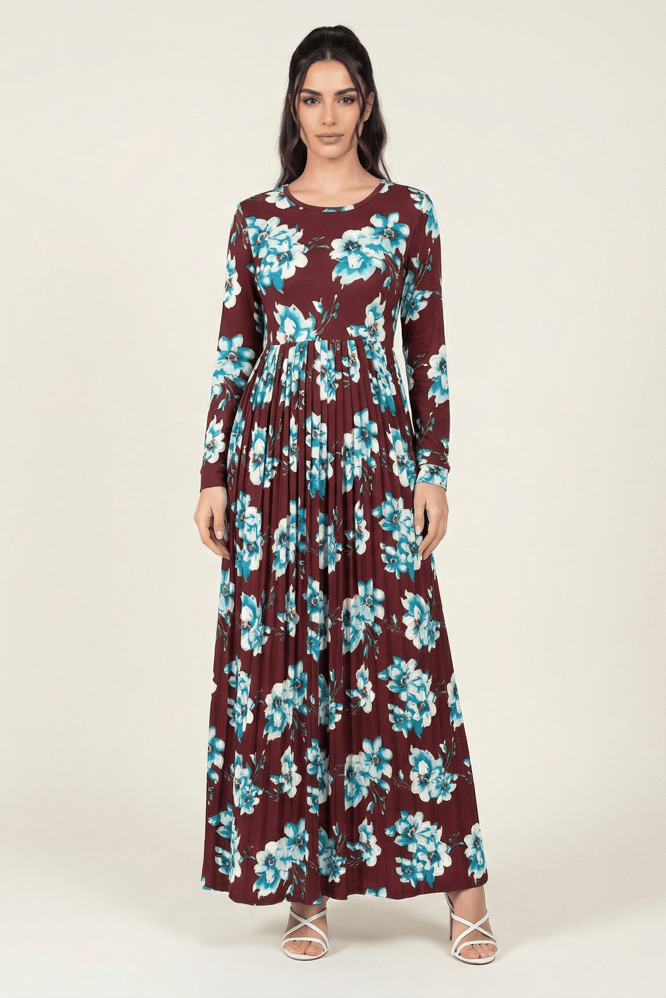 The Pleasant Pleated Maxi Dress Kabayare