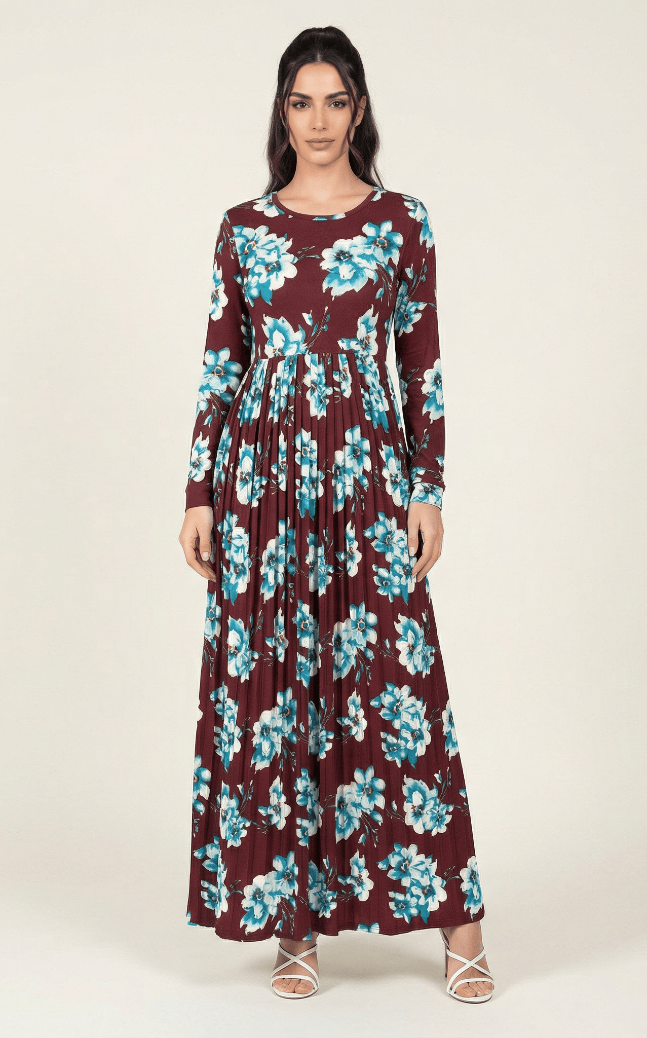 The Pleasant Pleated Maxi Dress Kabayare