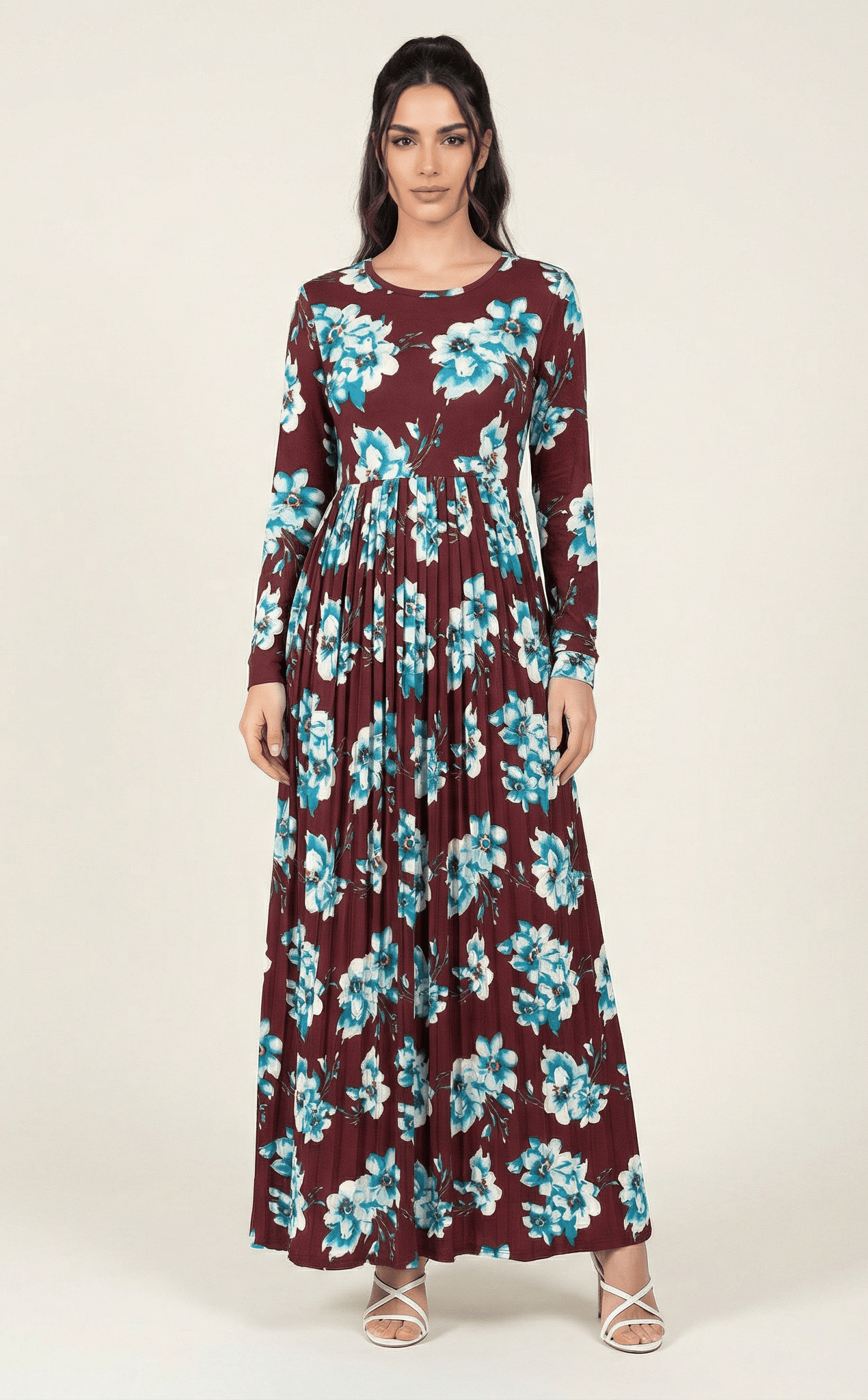 The Pleasant Pleated Maxi Dress Kabayare