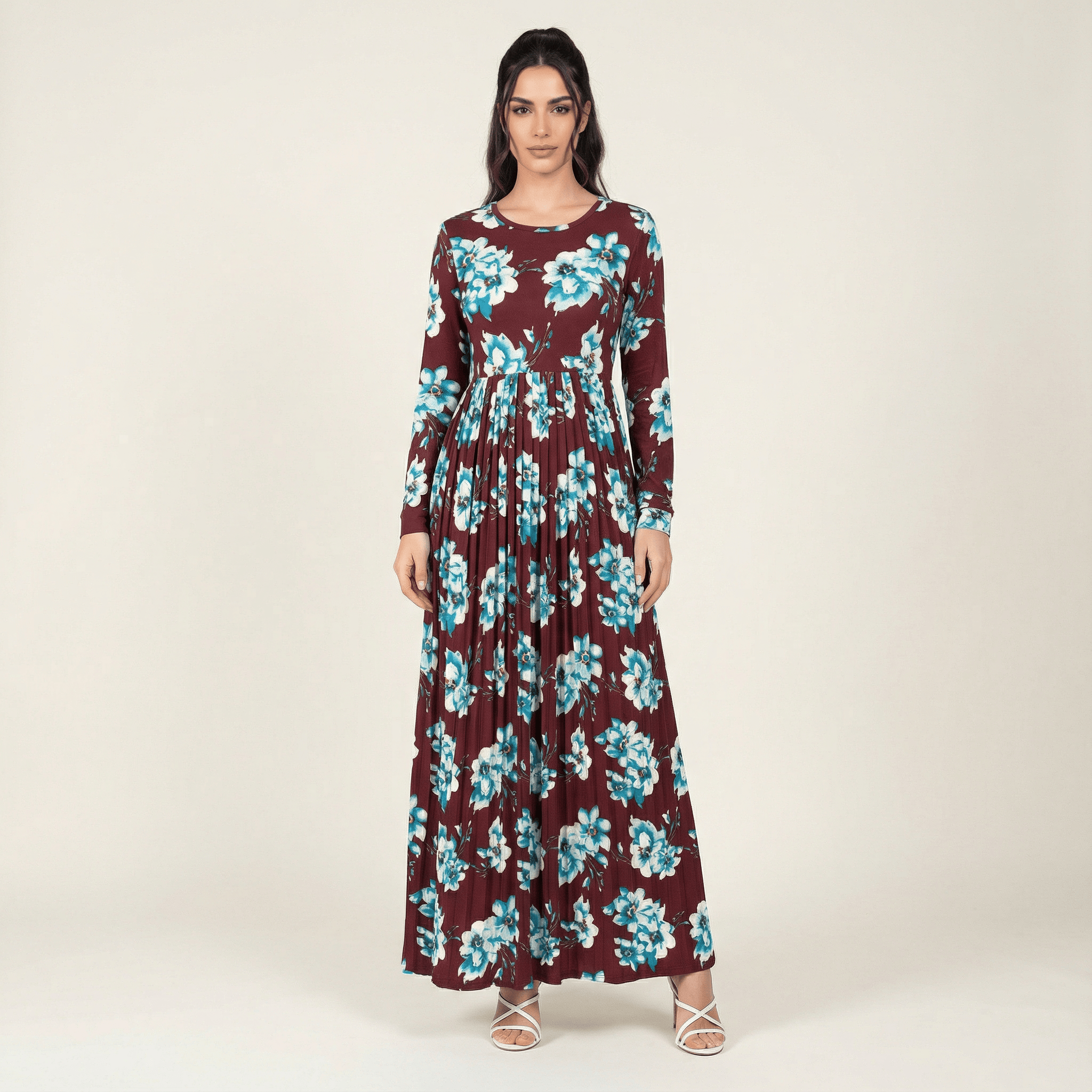 The Pleasant Pleated Maxi Dress Kabayare