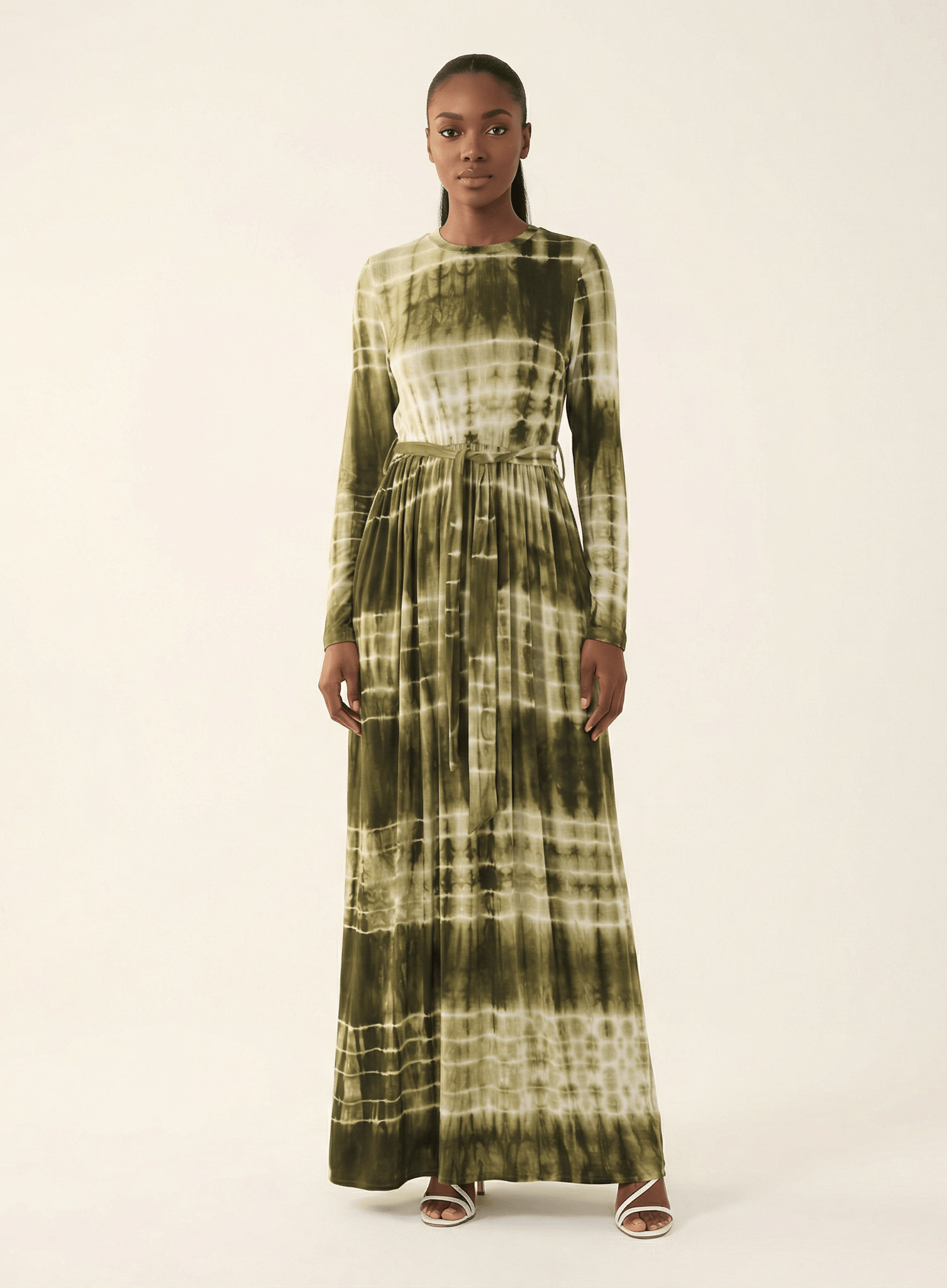 Tie dye Long sleeve maxi dress Kabayare