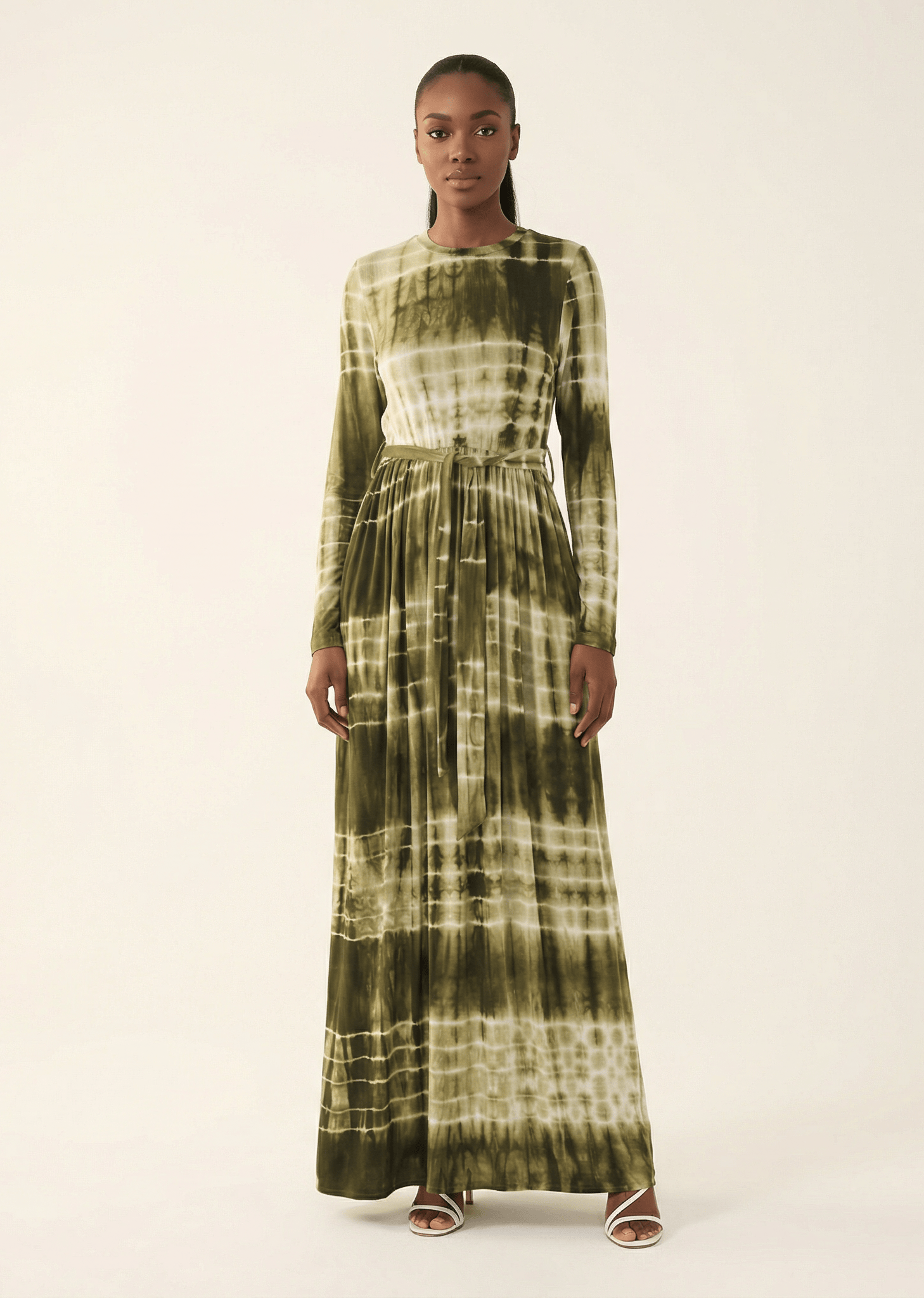 Tie dye Long sleeve maxi dress Kabayare