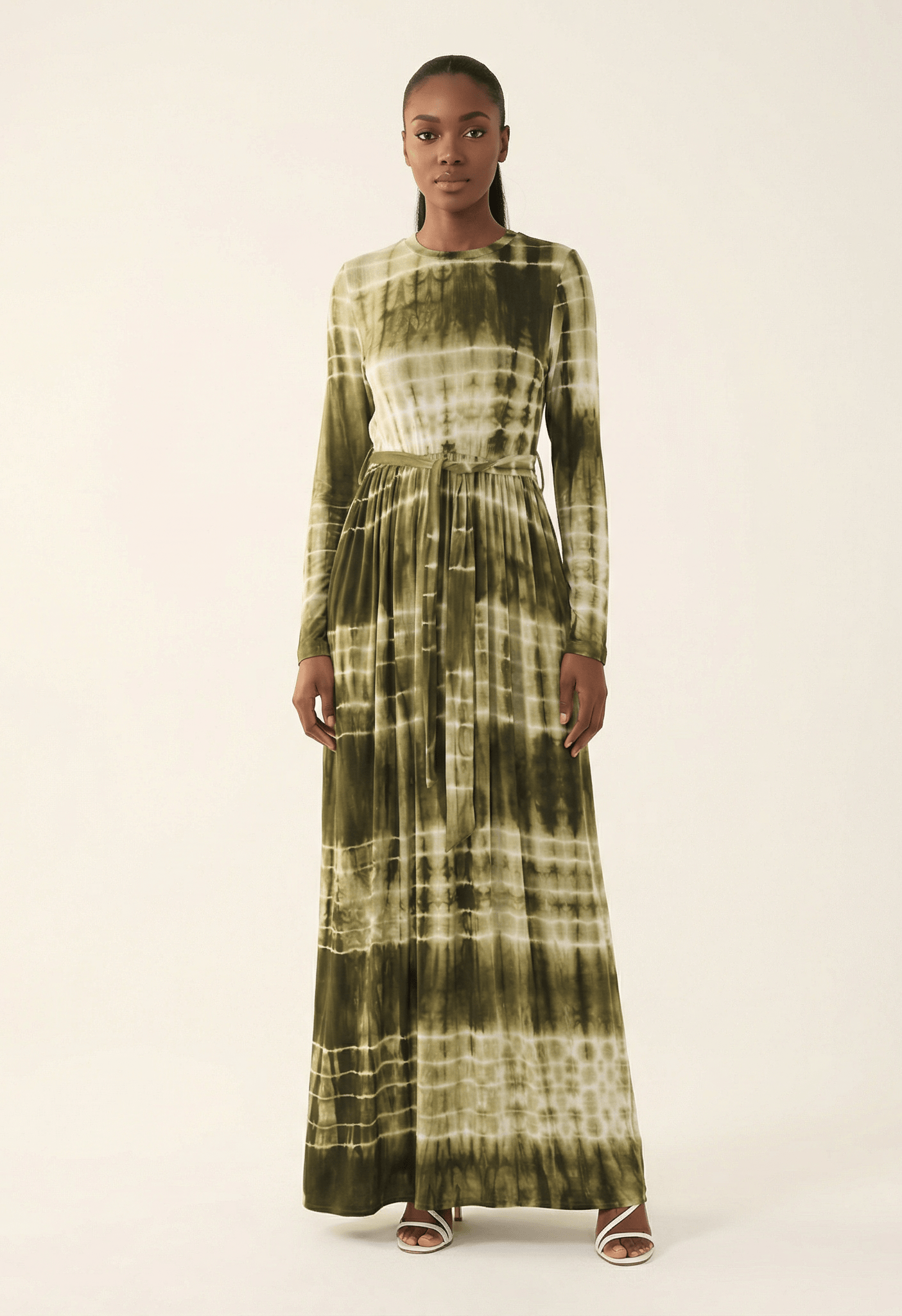 Tie dye Long sleeve maxi dress Kabayare