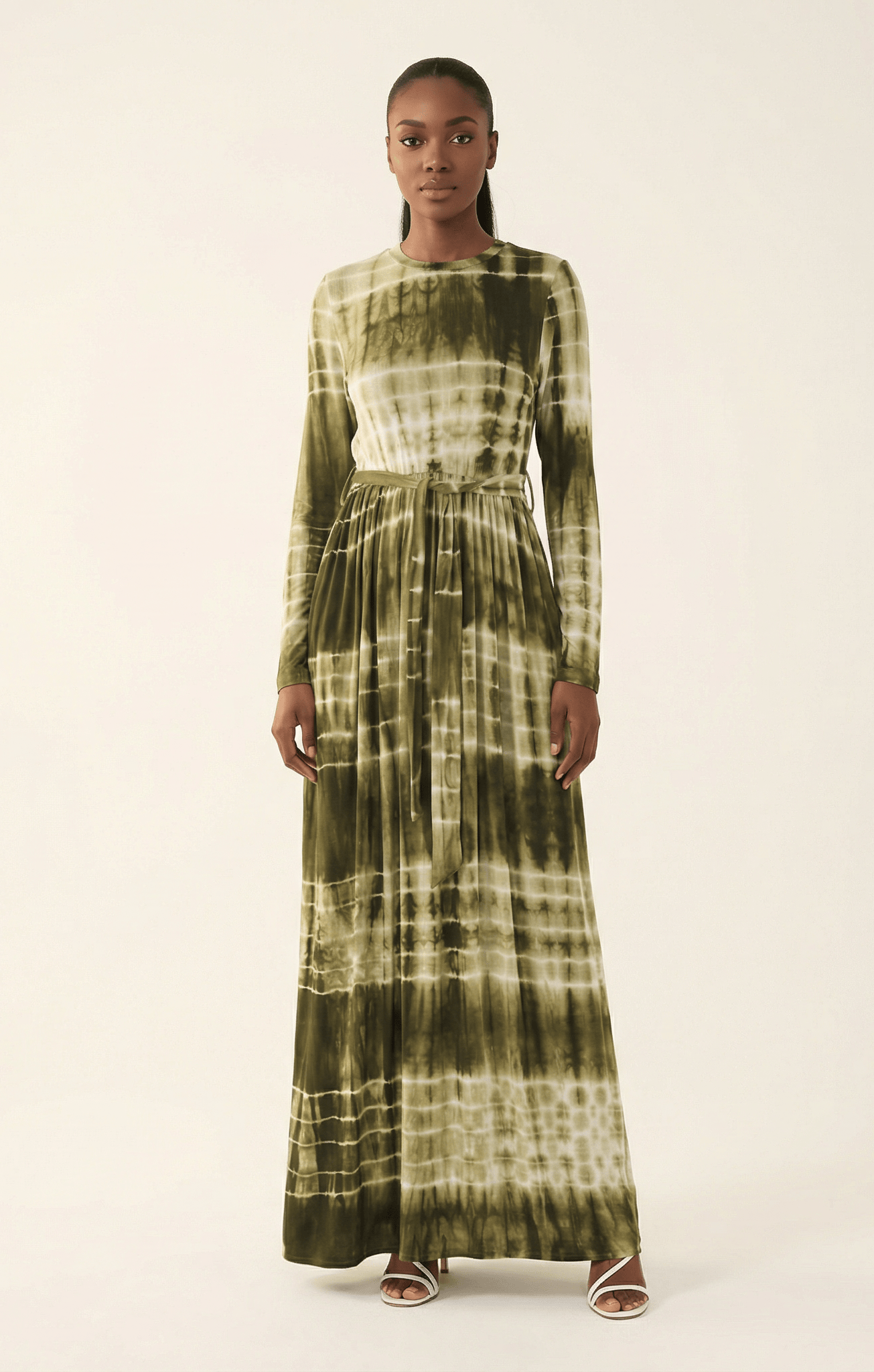 Tie dye Long sleeve maxi dress Kabayare