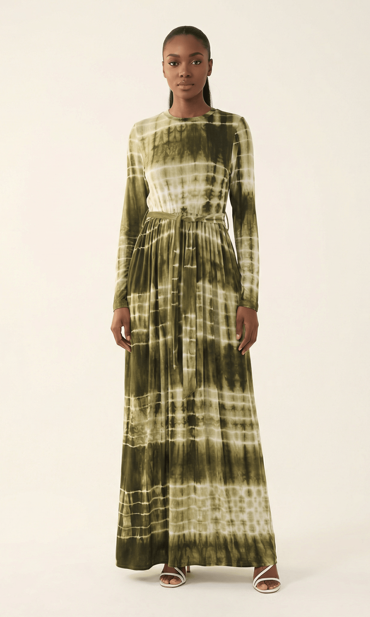 Tie dye Long sleeve maxi dress Kabayare