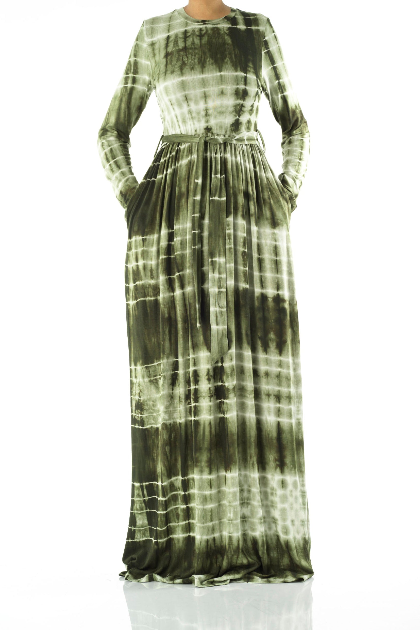 Tie dye Long sleeve maxi dress Kabayare
