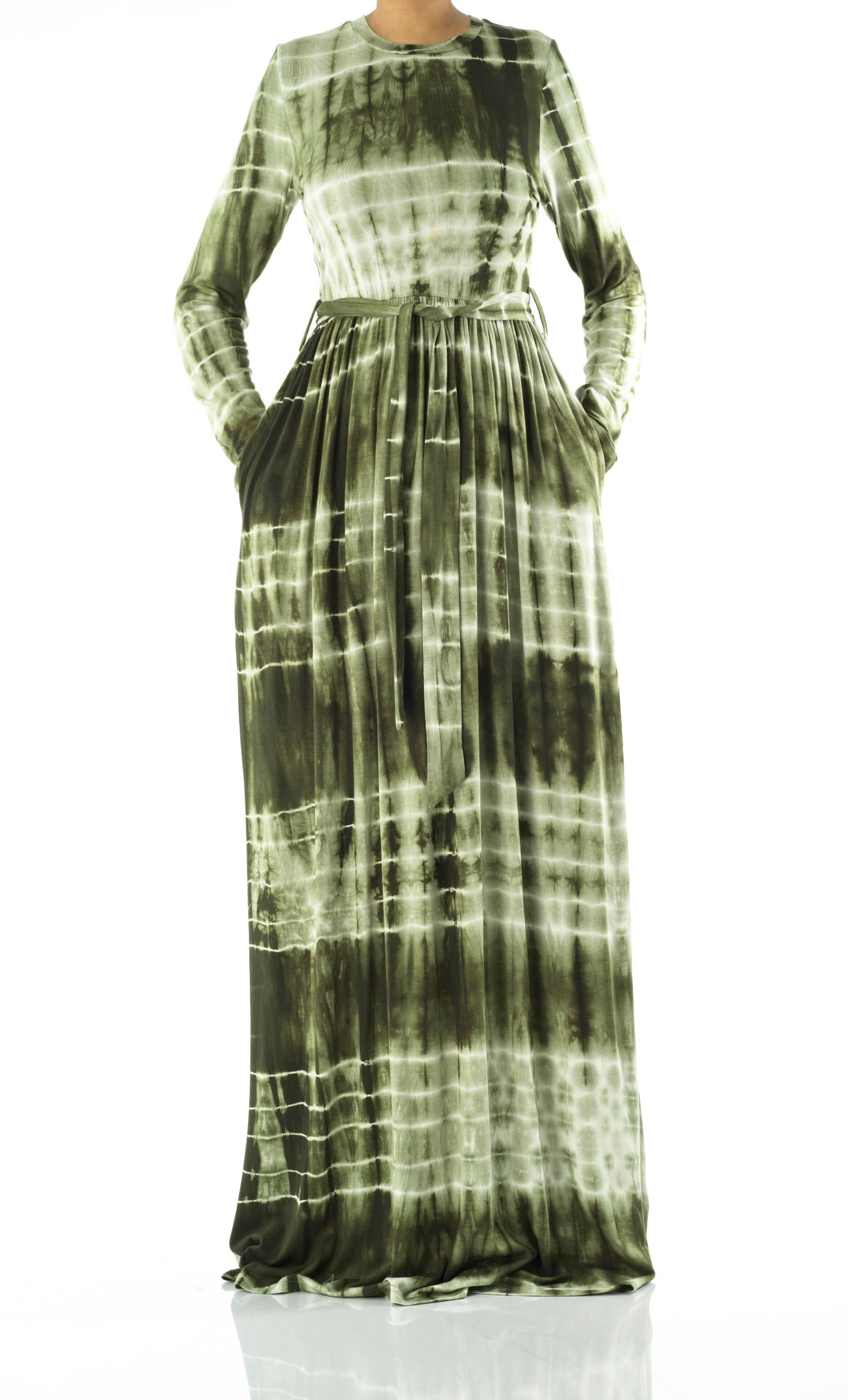 Tie dye Long sleeve maxi dress Kabayare