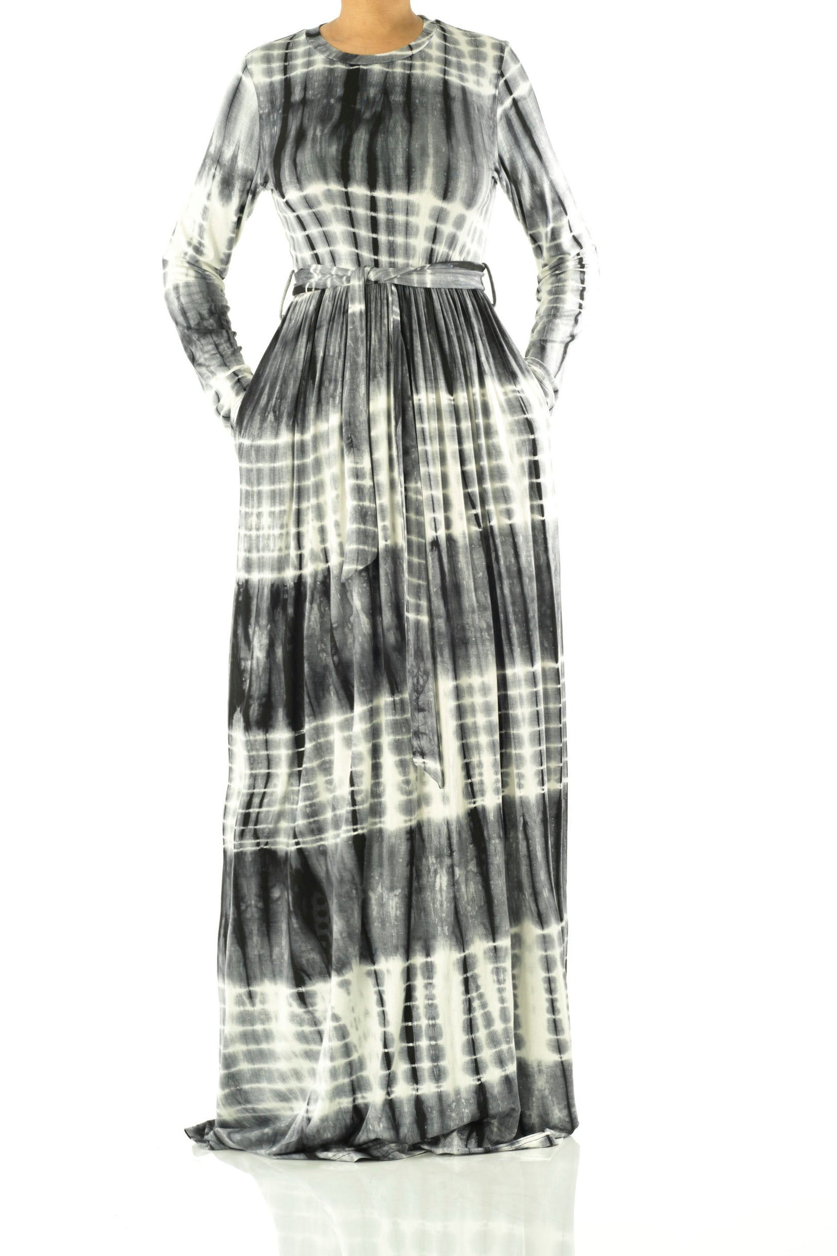 Tie dye Long sleeve maxi dress Kabayare