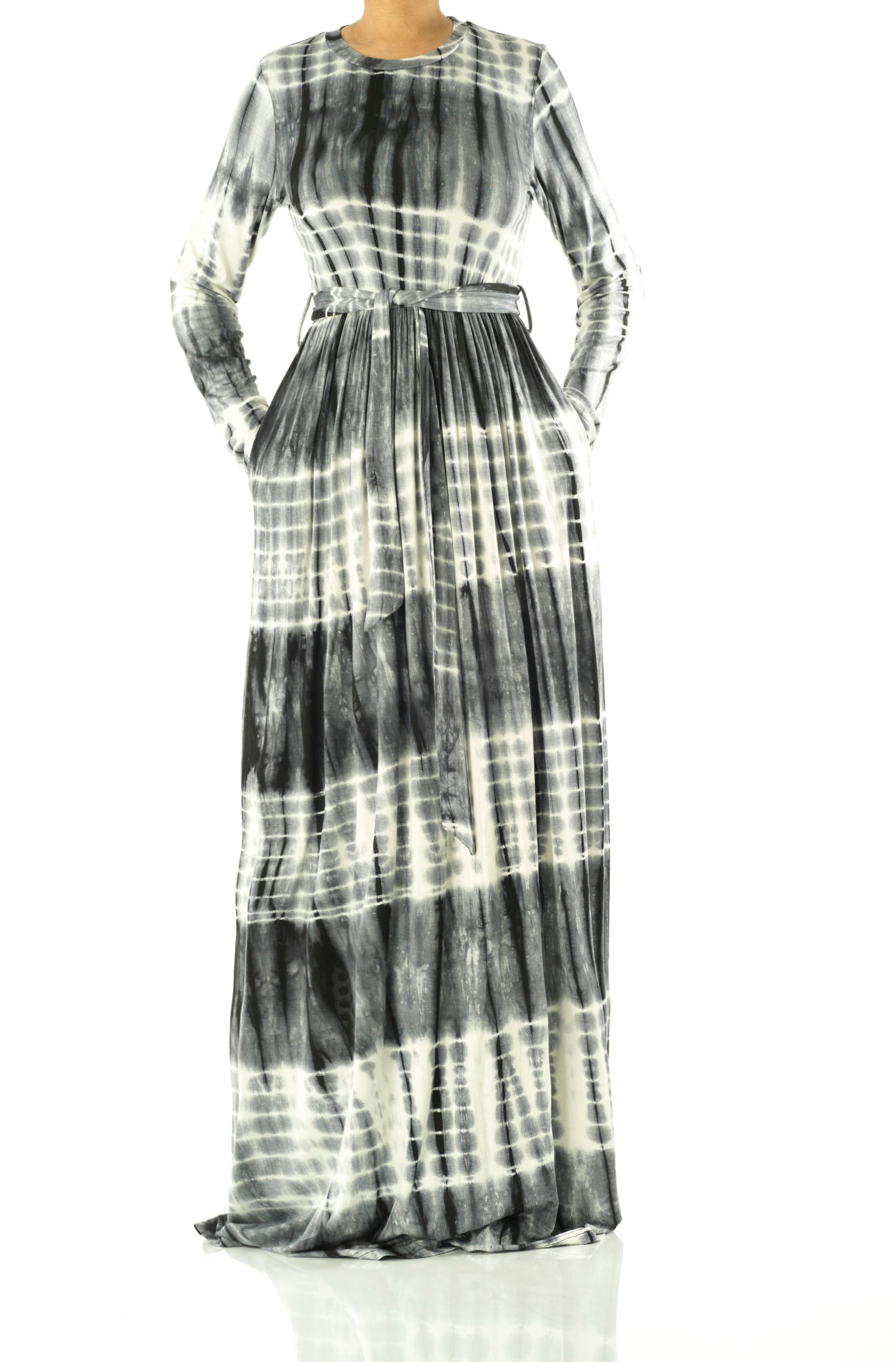 Tie dye Long sleeve maxi dress Kabayare
