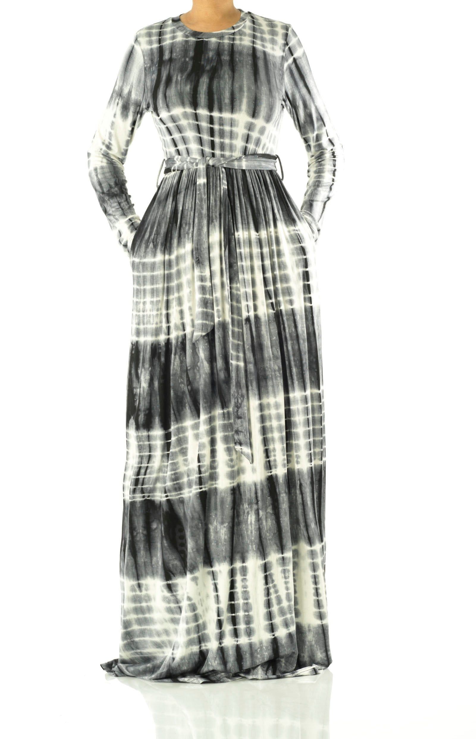Tie dye Long sleeve maxi dress Kabayare