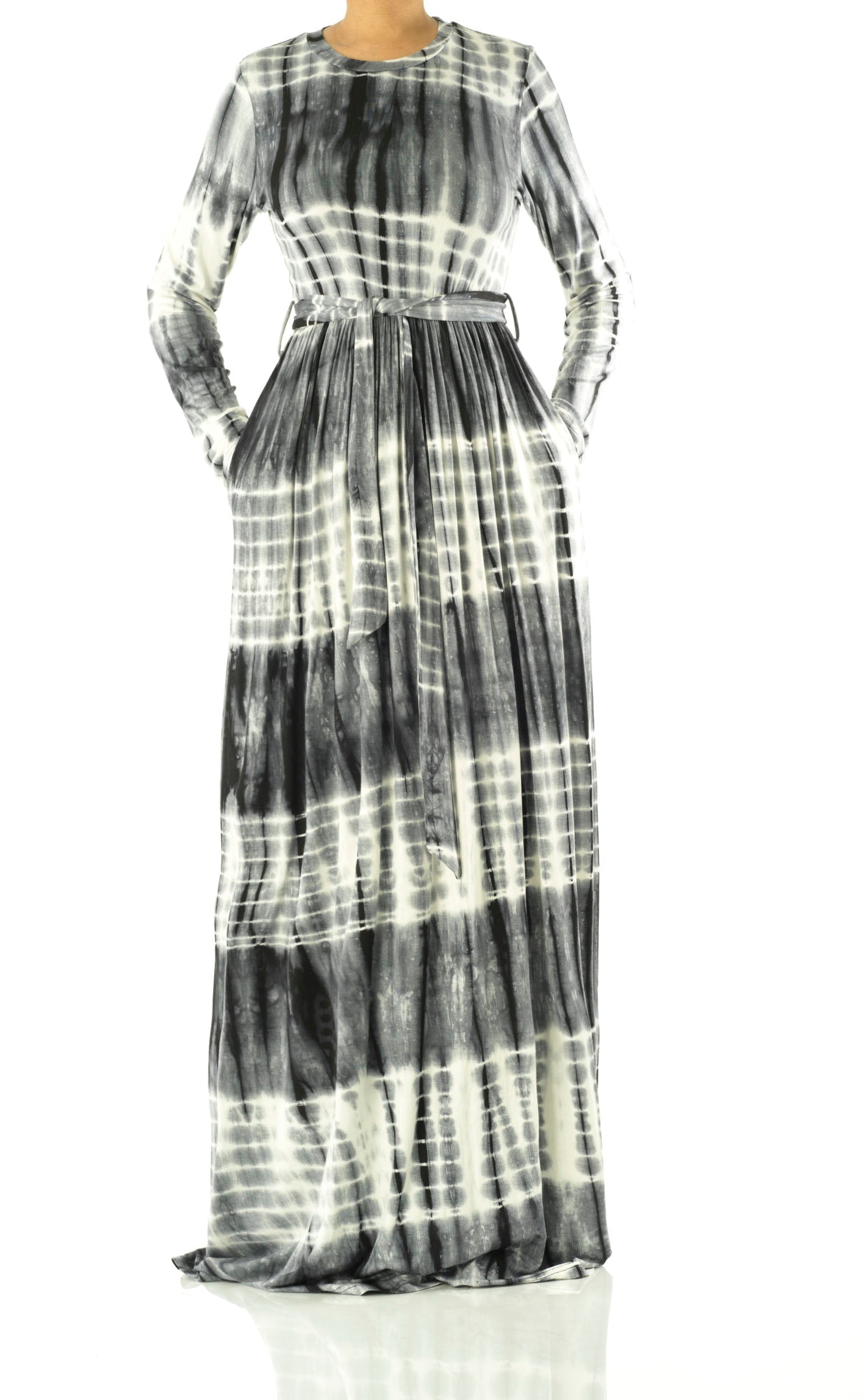 Tie dye Long sleeve maxi dress Kabayare