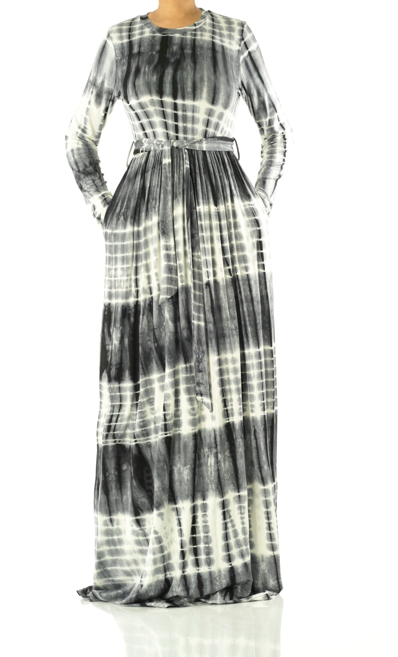 Tie dye Long sleeve maxi dress Kabayare