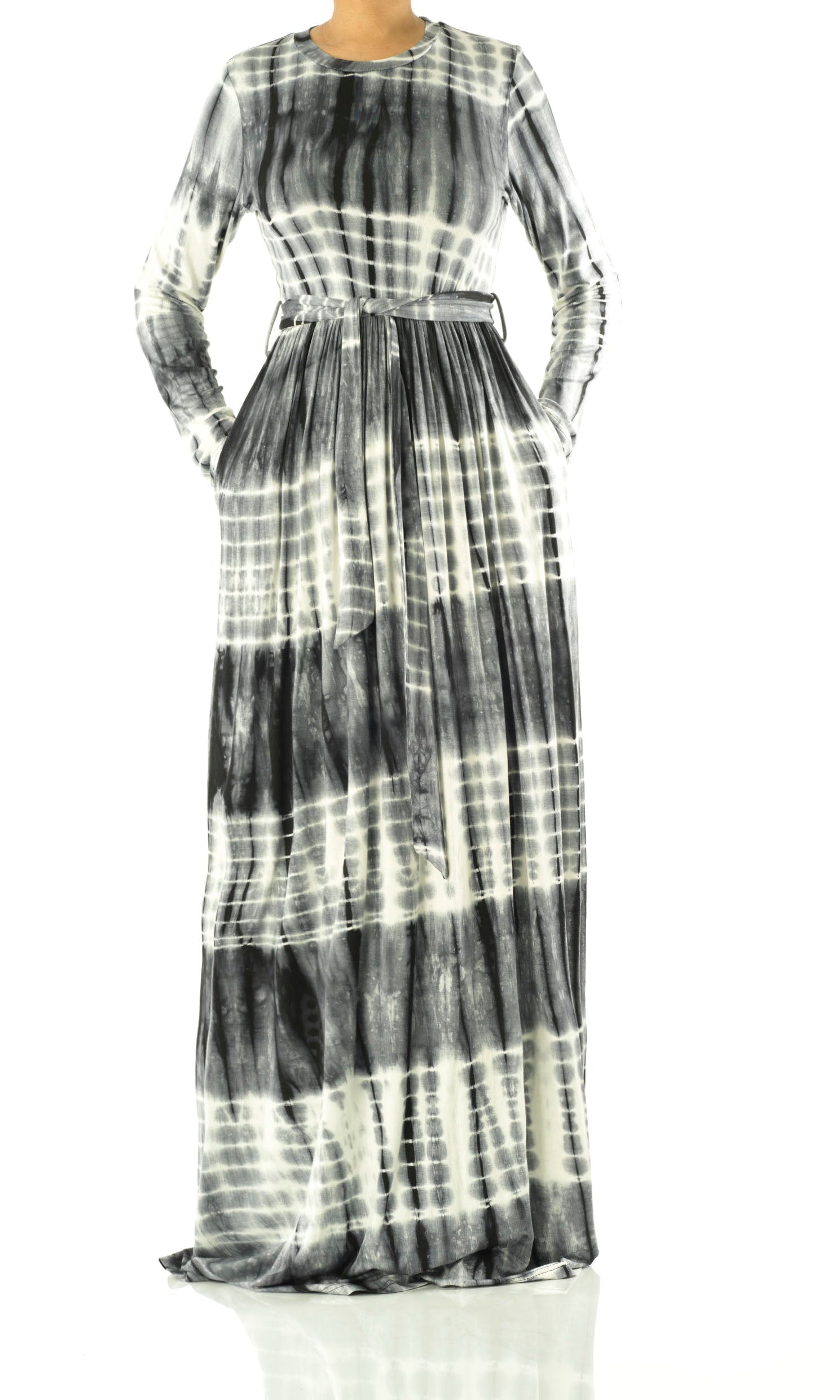 Tie dye Long sleeve maxi dress Kabayare