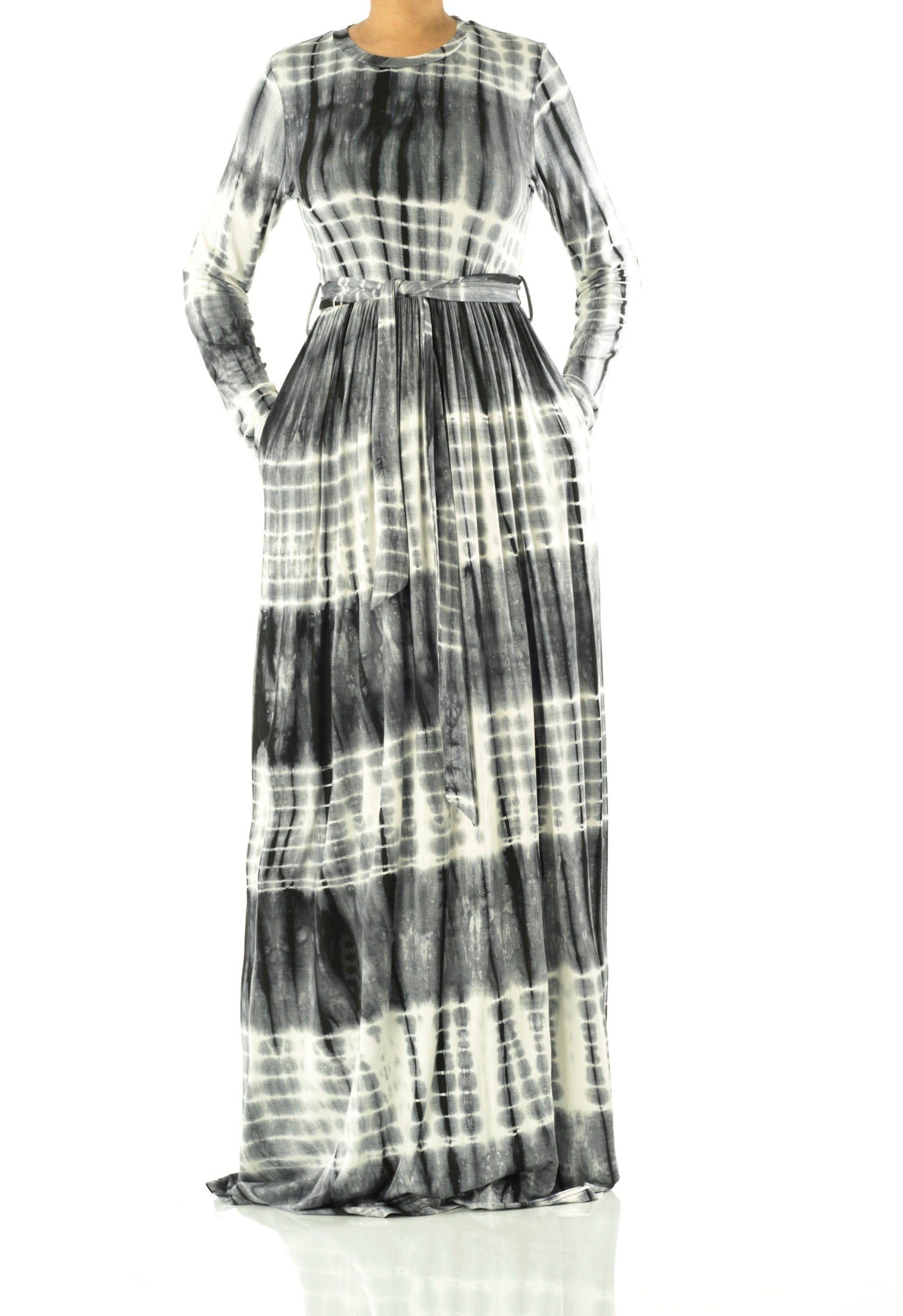 Tie dye Long sleeve maxi dress Kabayare