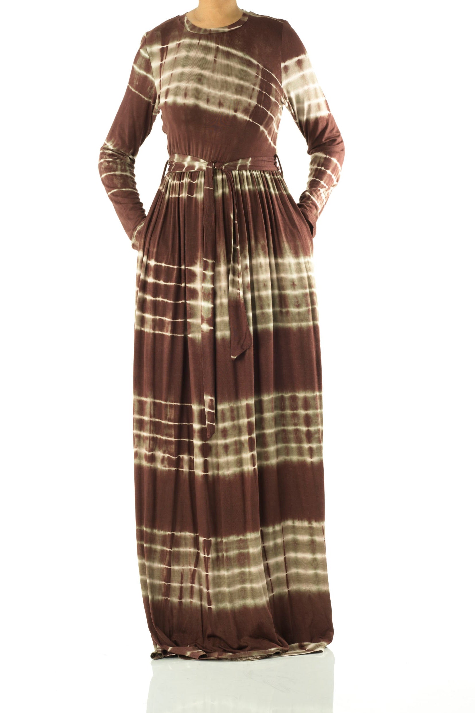 Tie dye Long sleeve maxi dress Kabayare