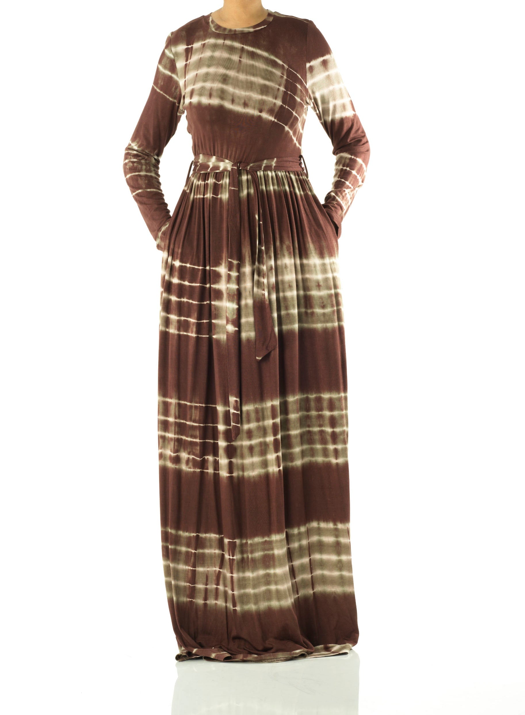 Tie dye Long sleeve maxi dress Kabayare