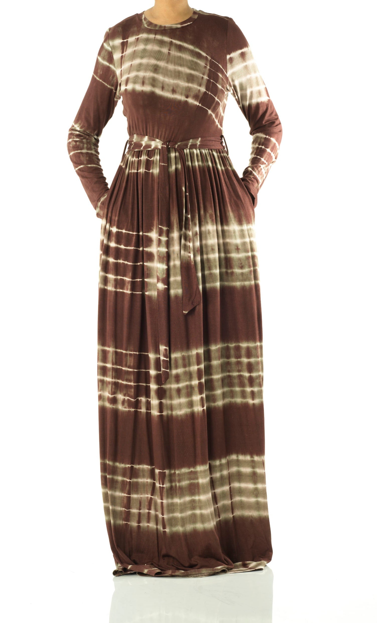 Tie dye Long sleeve maxi dress Kabayare