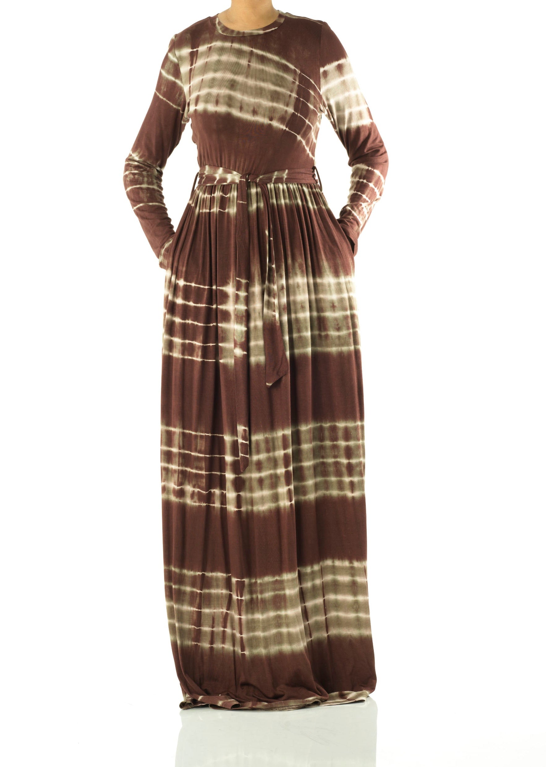 Tie dye Long sleeve maxi dress Kabayare