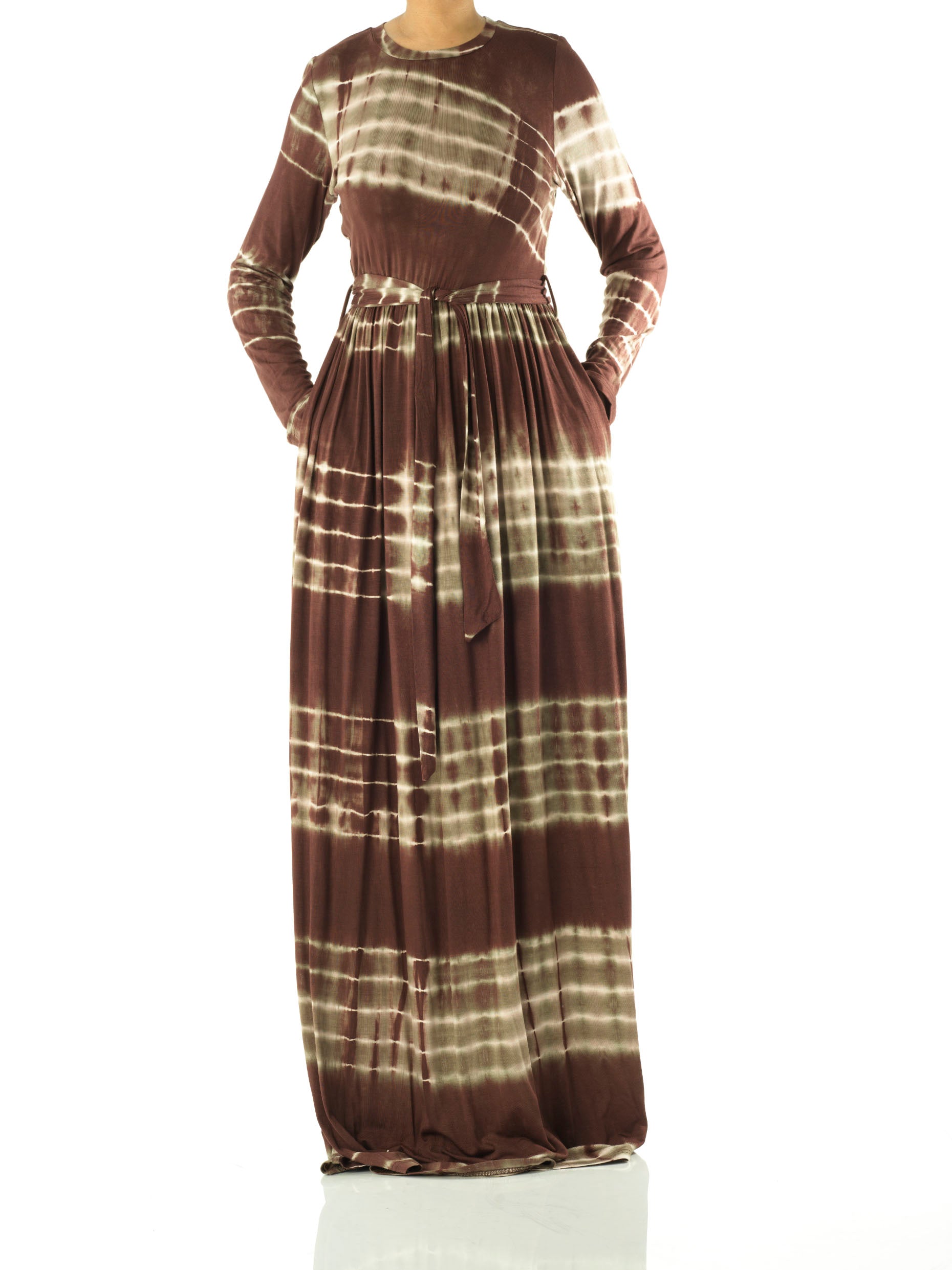 Tie dye Long sleeve maxi dress Kabayare