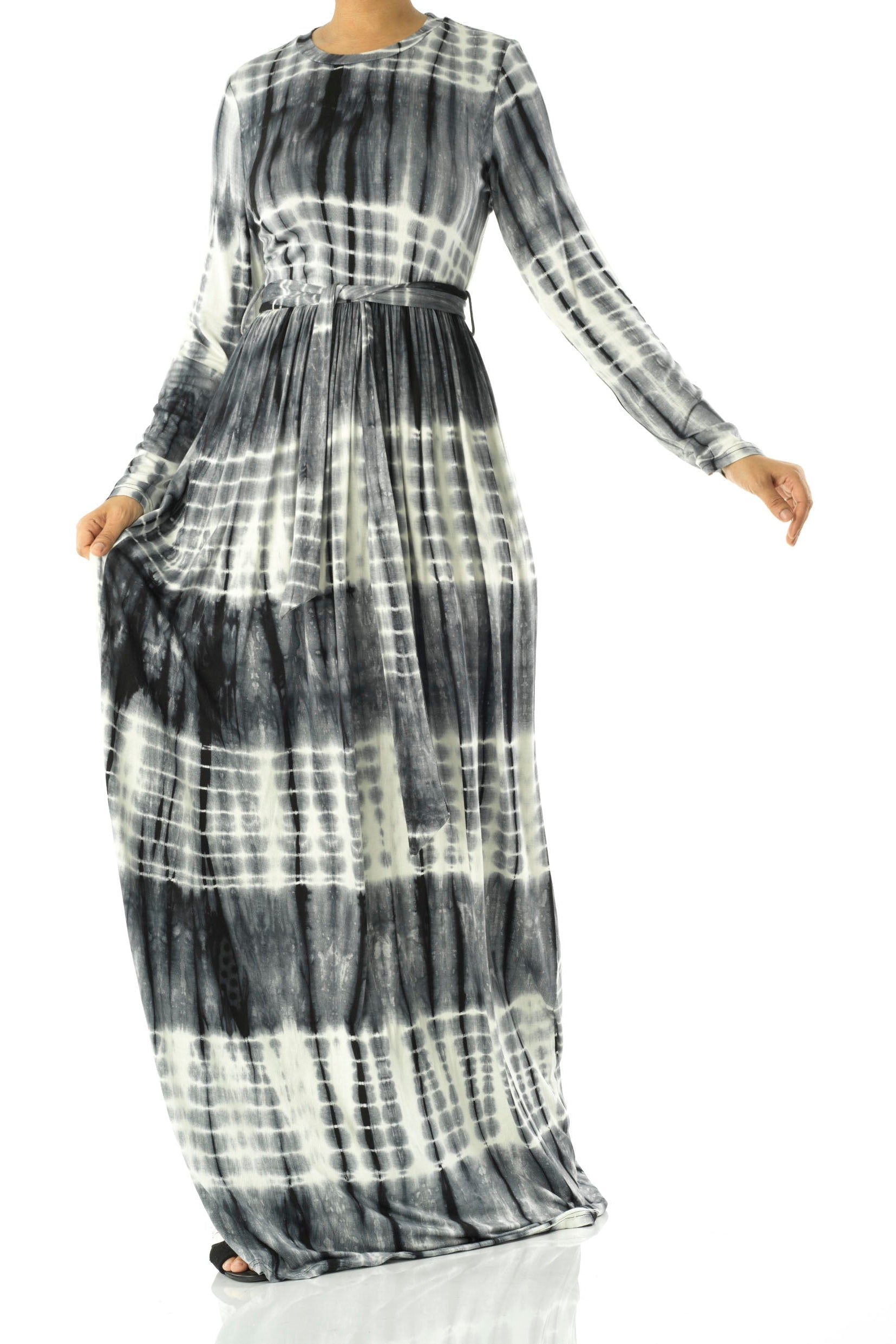 Tie dye Long sleeve maxi dress Kabayare