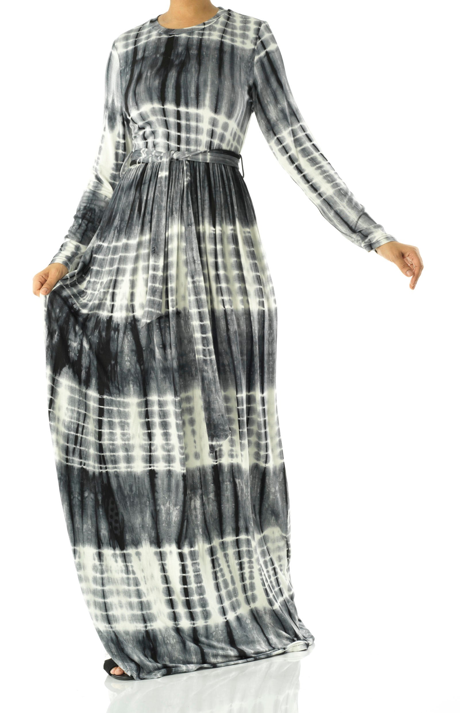 Tie dye Long sleeve maxi dress Kabayare