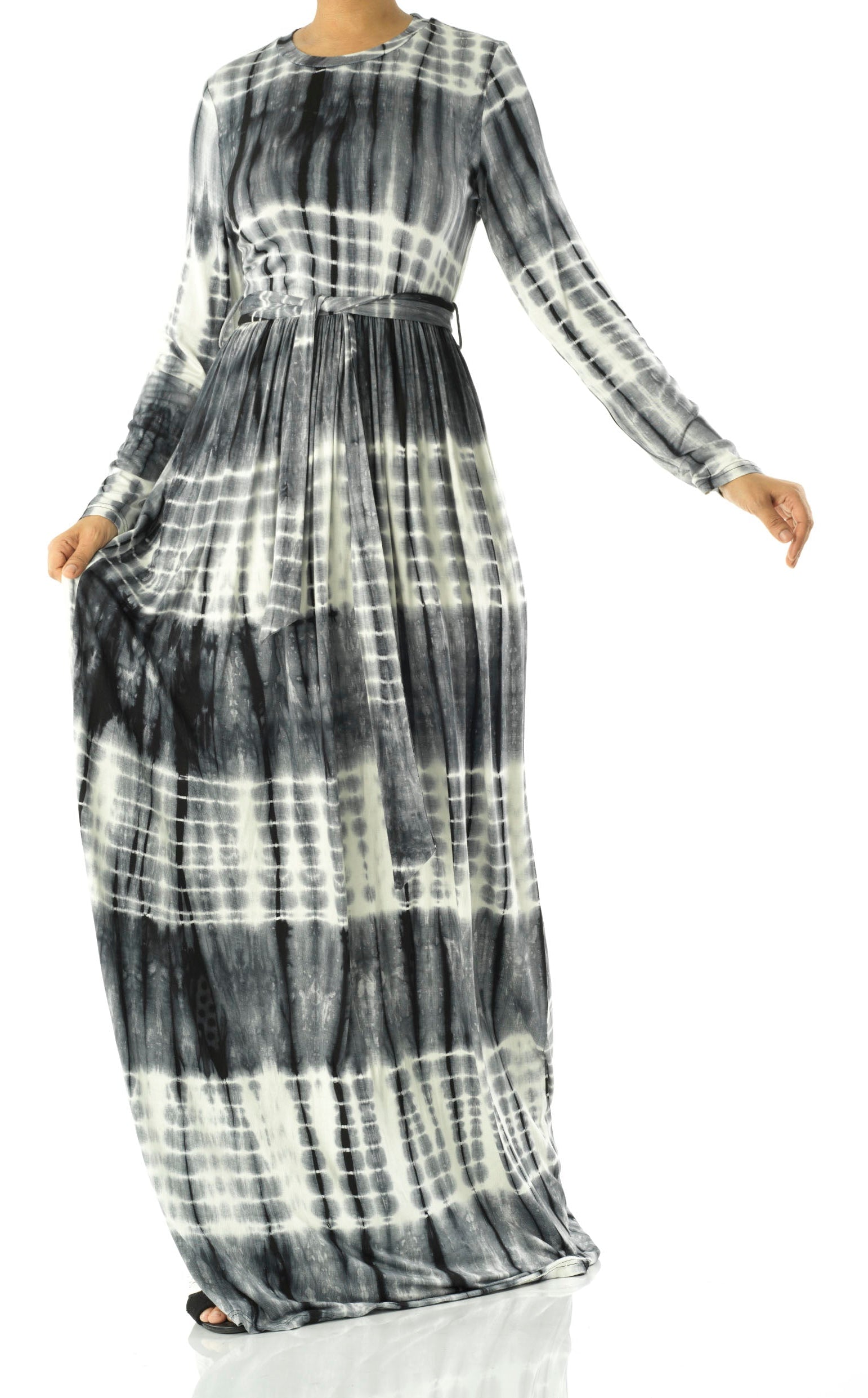 Tie dye Long sleeve maxi dress Kabayare
