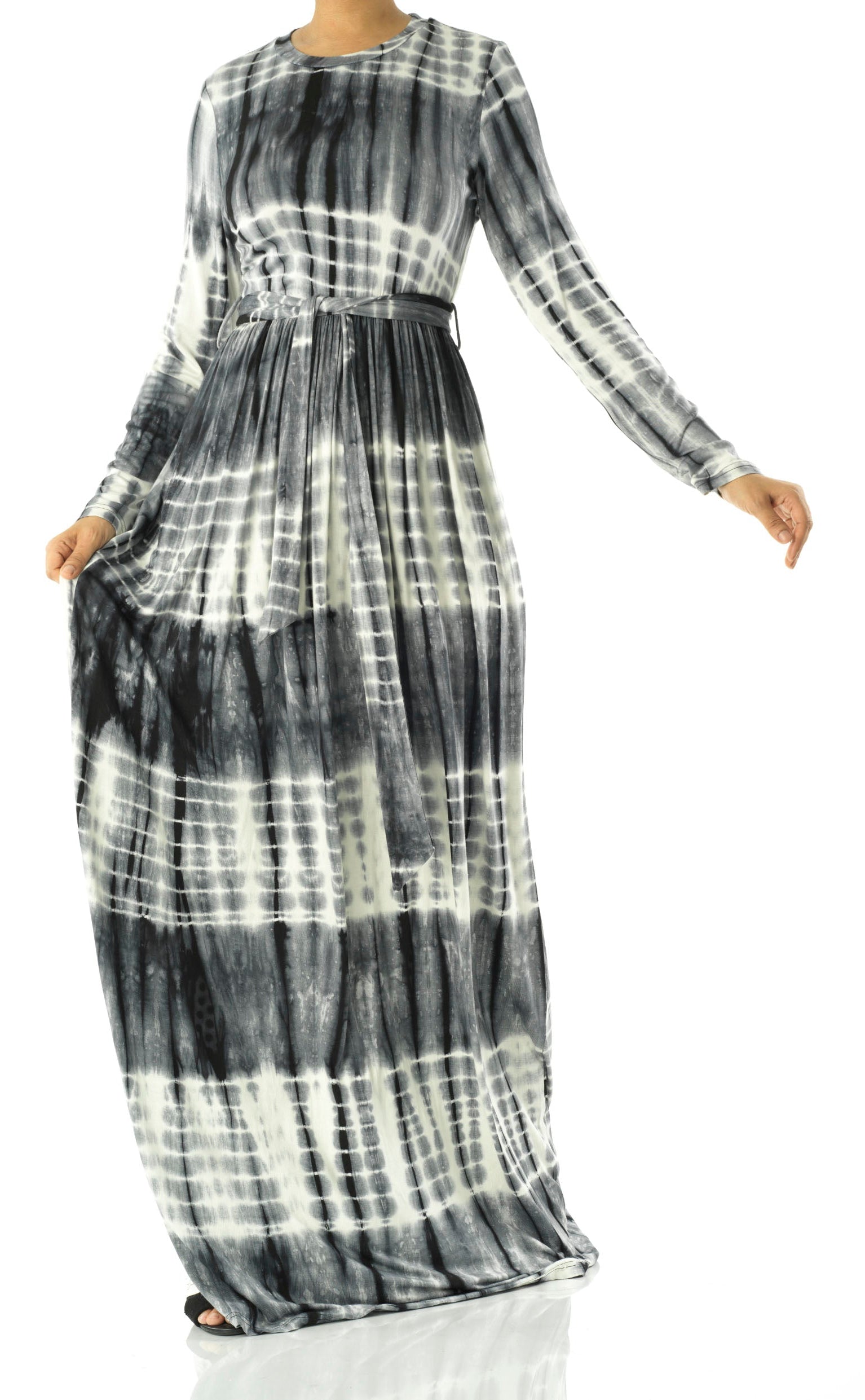 Tie dye Long sleeve maxi dress Kabayare