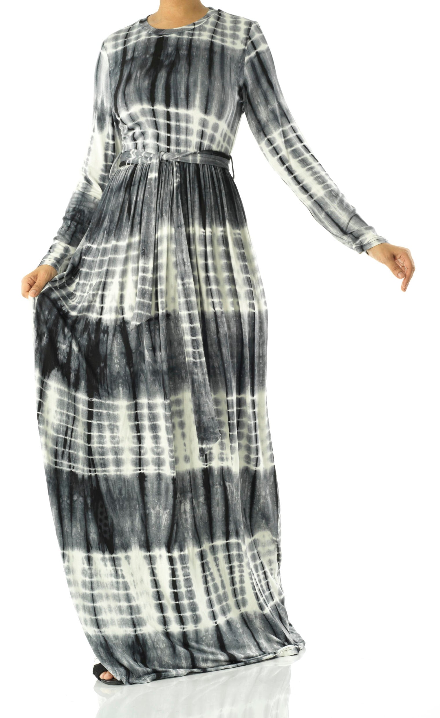 Tie dye Long sleeve maxi dress Kabayare