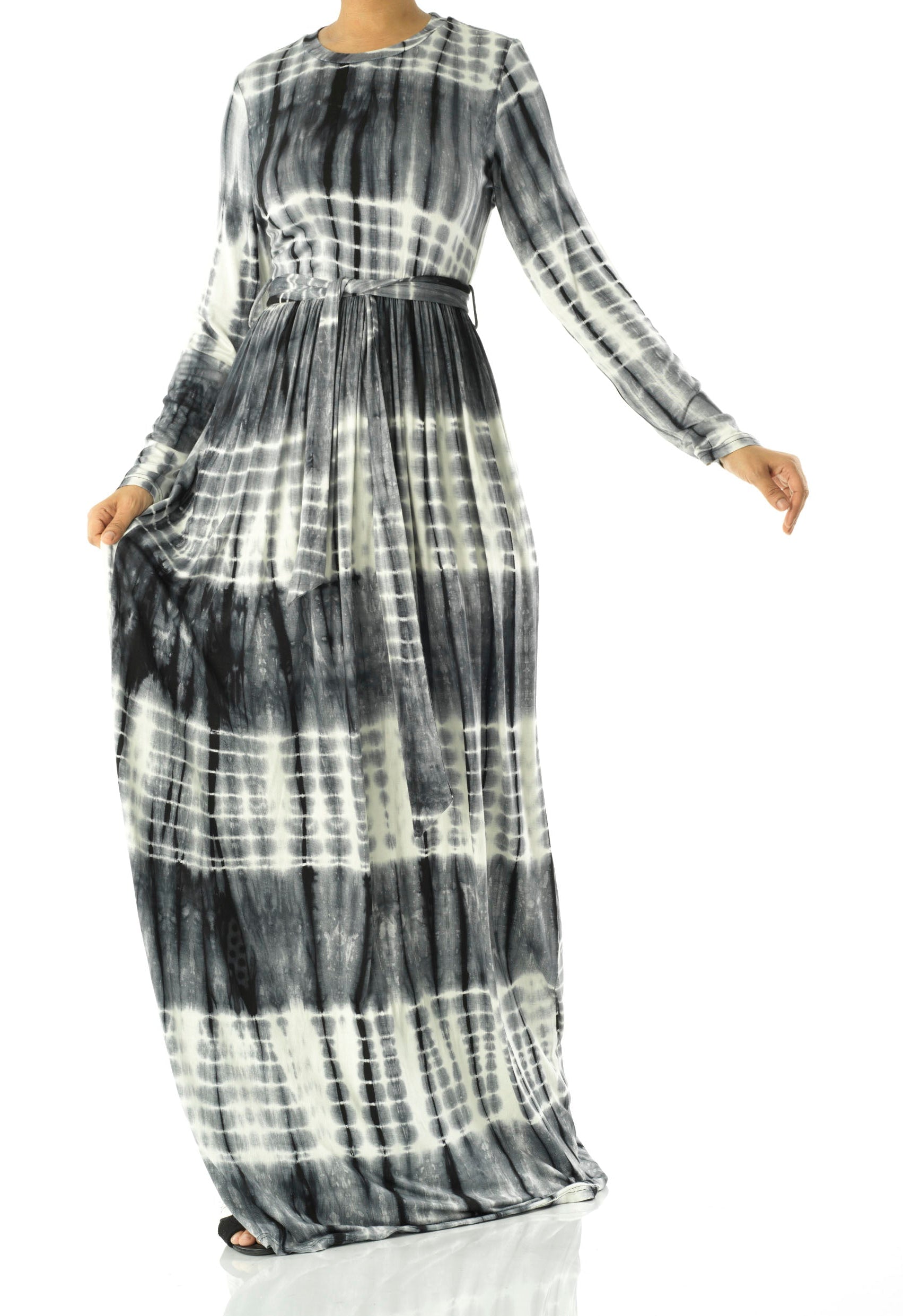 Tie dye Long sleeve maxi dress Kabayare