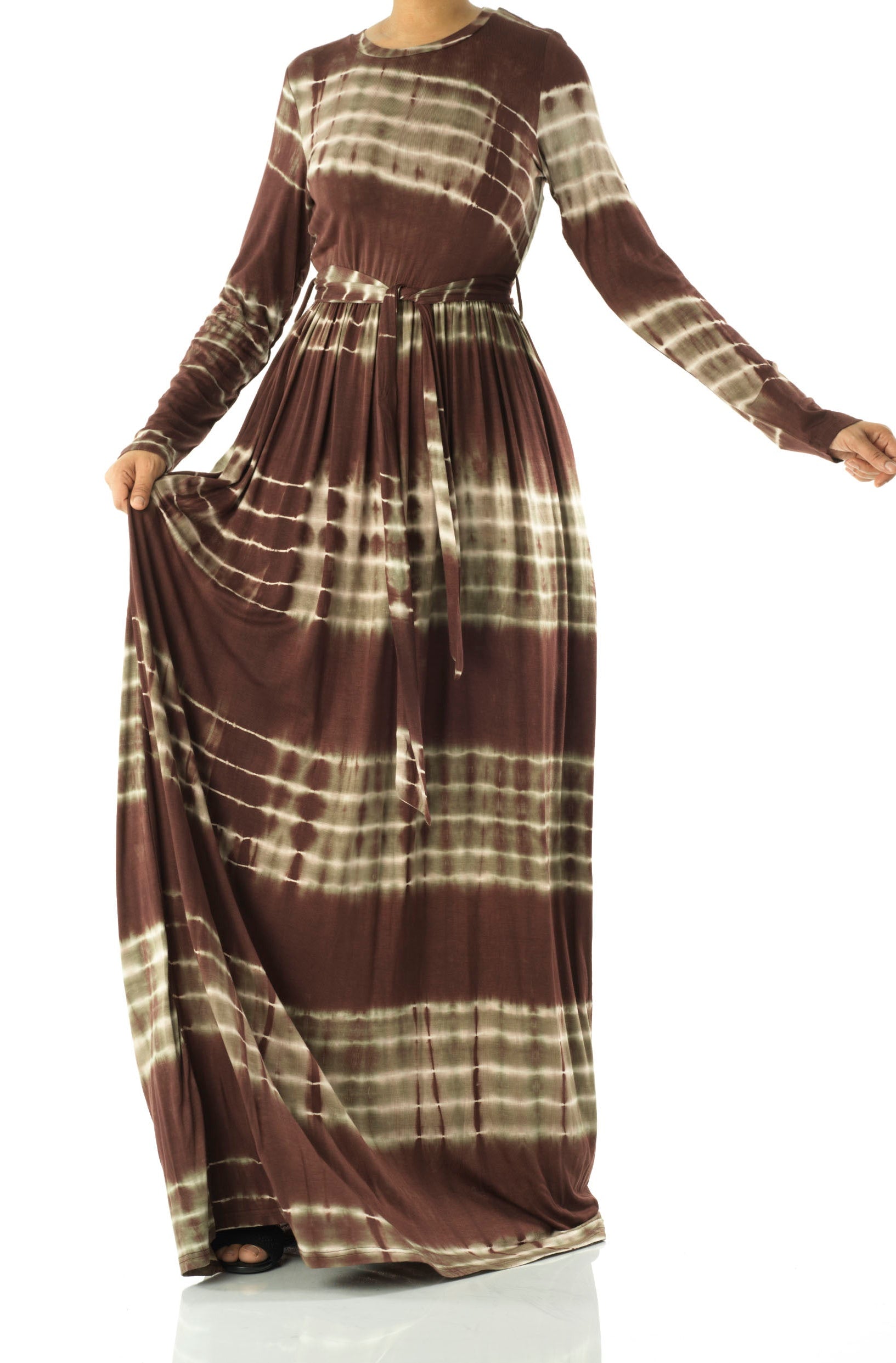 Tie dye Long sleeve maxi dress Kabayare