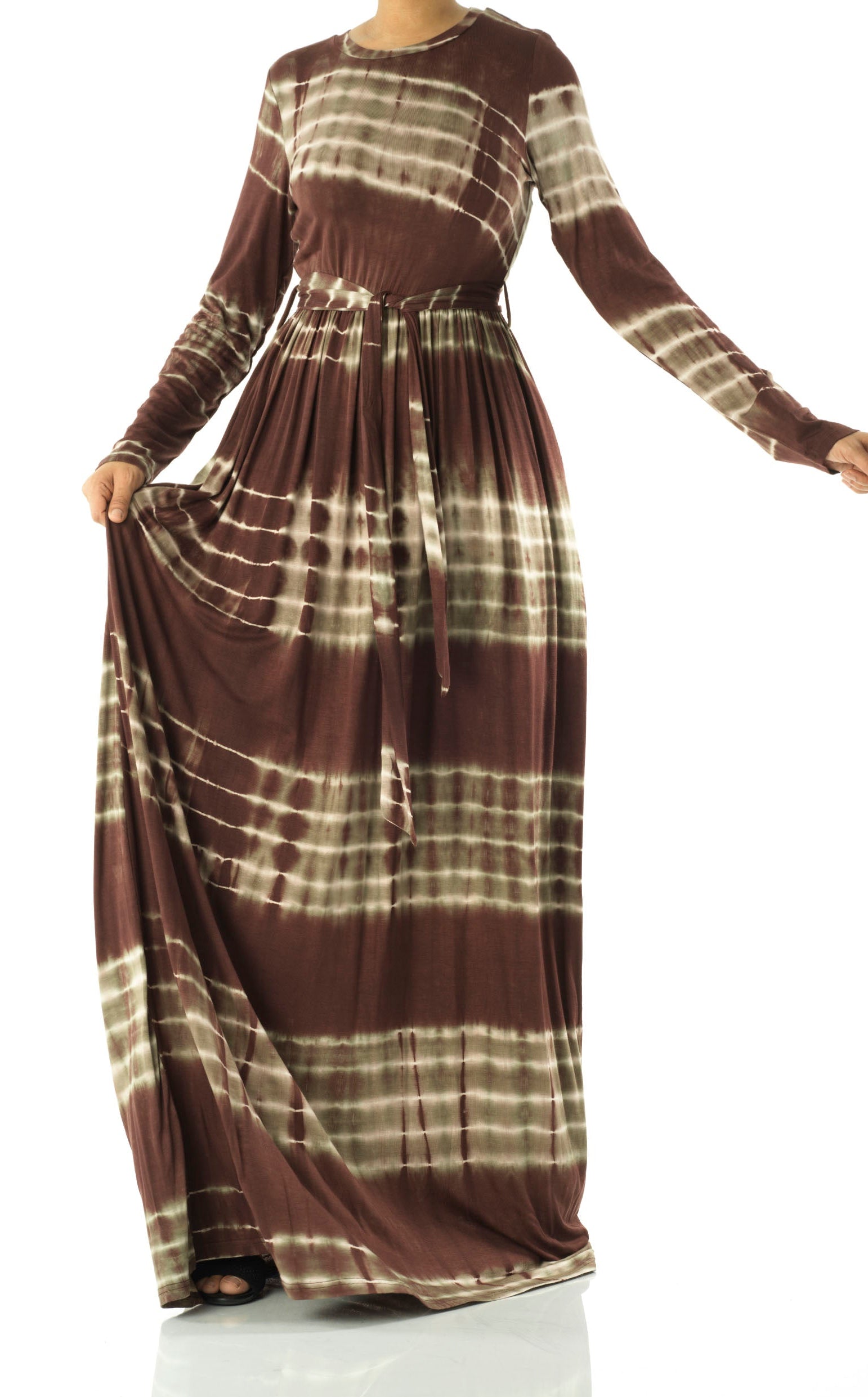 Tie dye Long sleeve maxi dress Kabayare