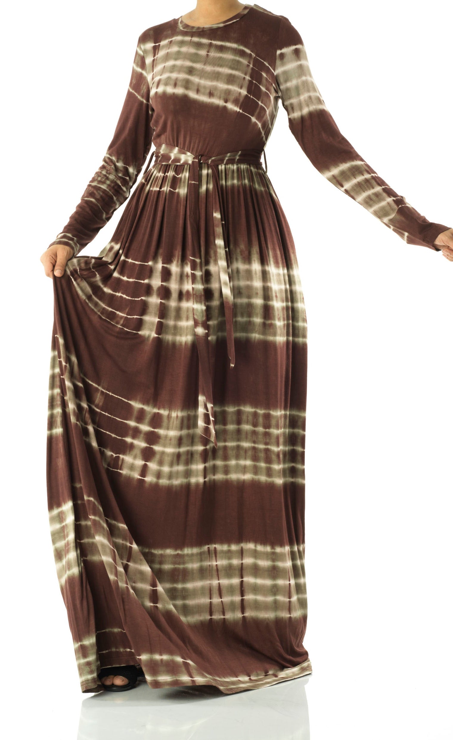 Tie dye Long sleeve maxi dress Kabayare