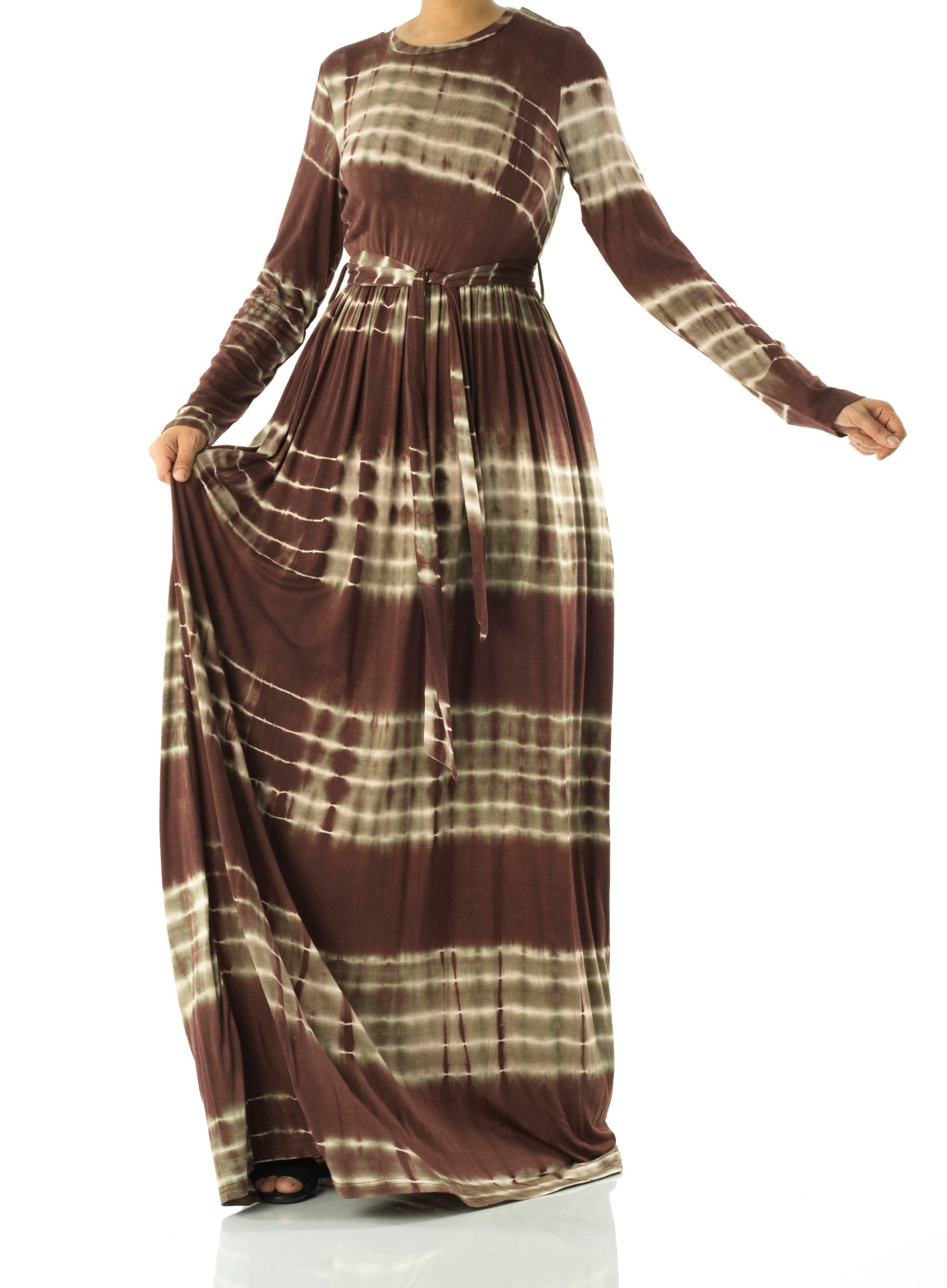 Tie dye Long sleeve maxi dress Kabayare